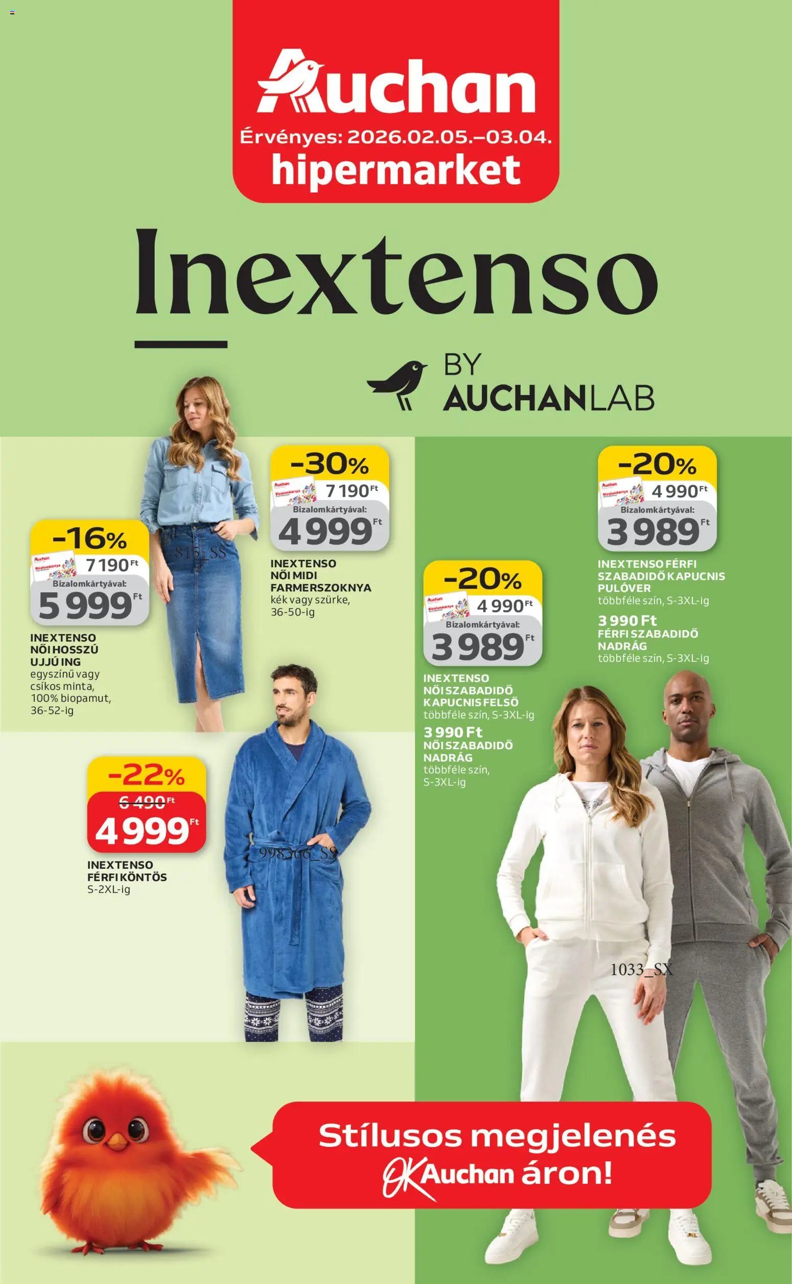 Auchan újság 2026.02.05. Textil ajánlataink (2026-02-05 - 2026-03-04)