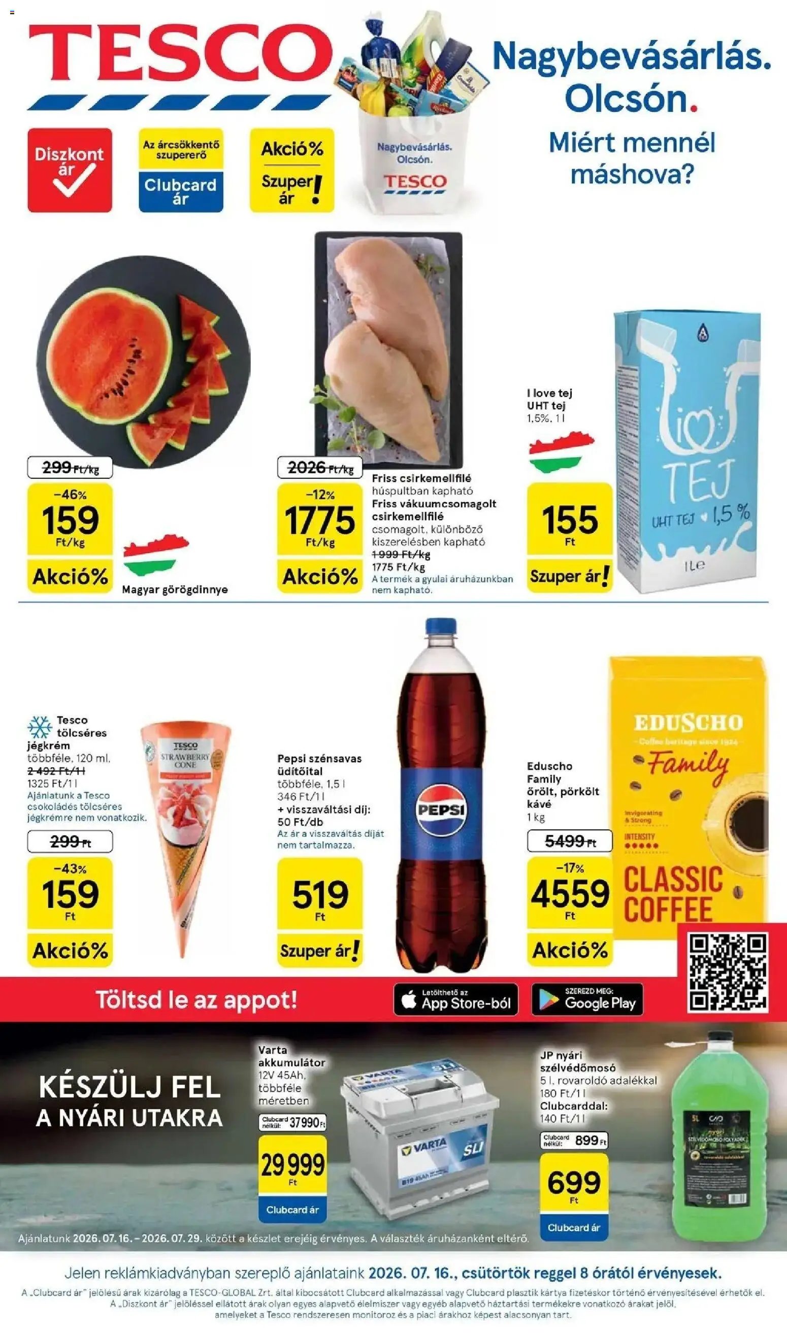 Tesco újság 2026.07.16. Tesco akciós újság