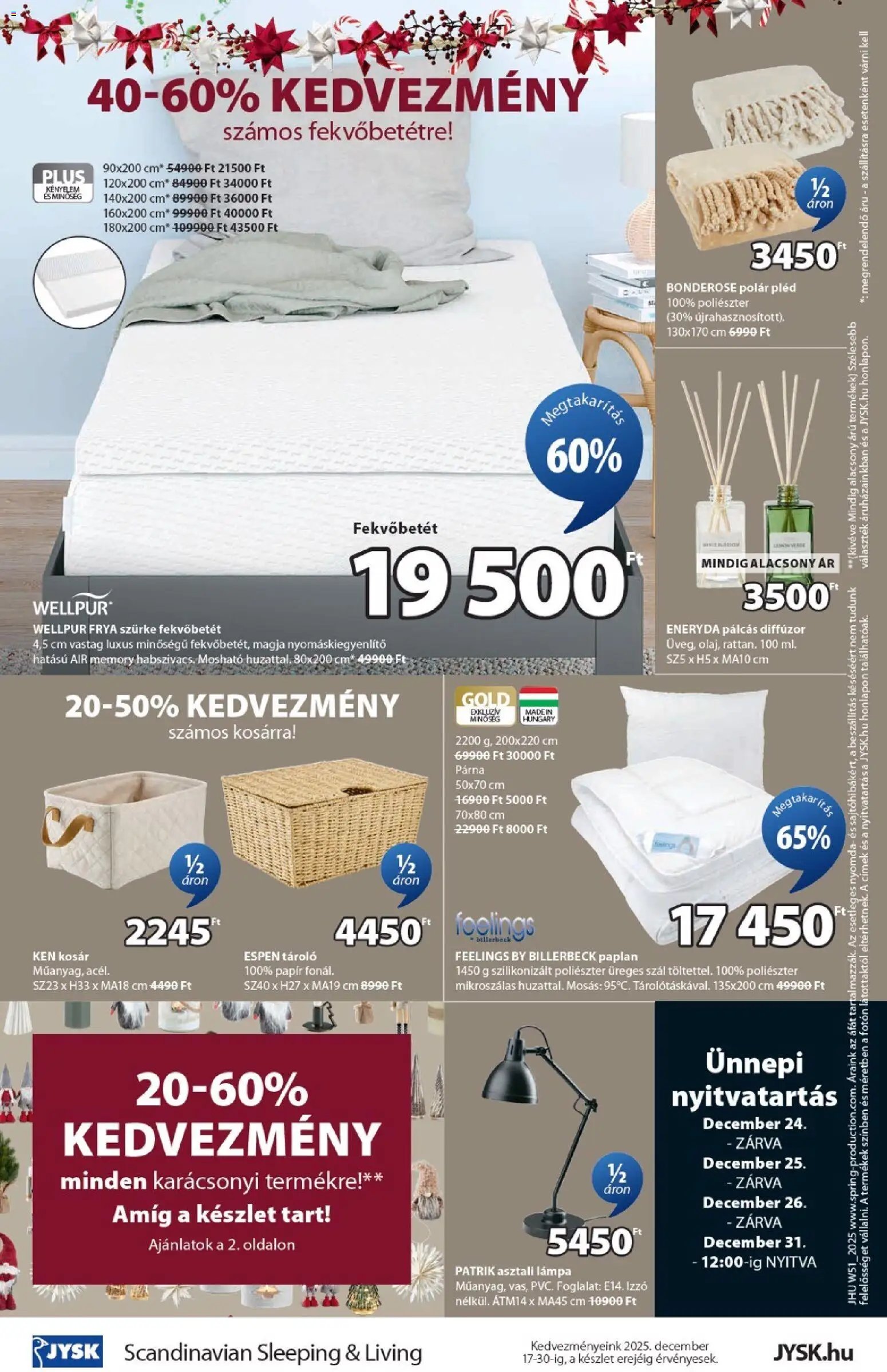 JYSK újság 2025.12.17. Akciós újság JYSK (2025-12-17 - 2025-12-23)