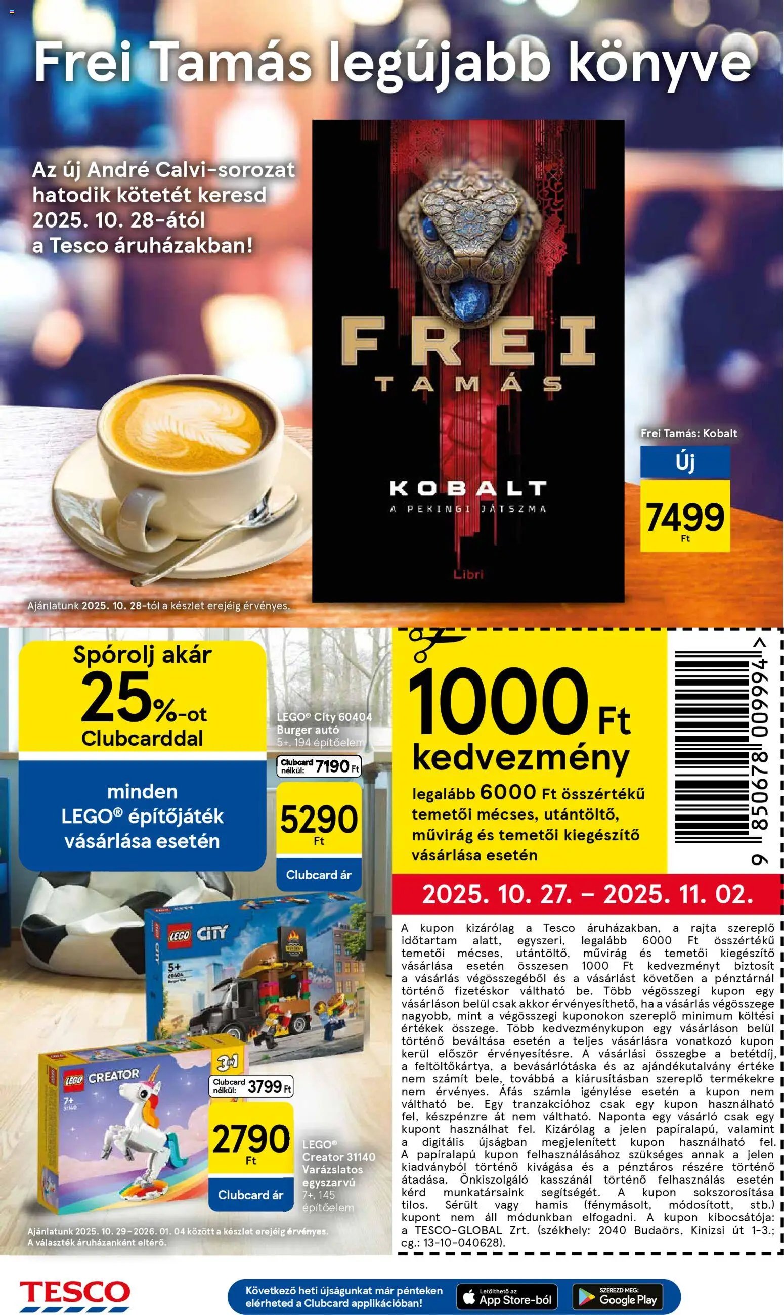 Tesco újság 2025.10.30. Akciós újság Tesco (2025-10-30 - 2025-11-05)