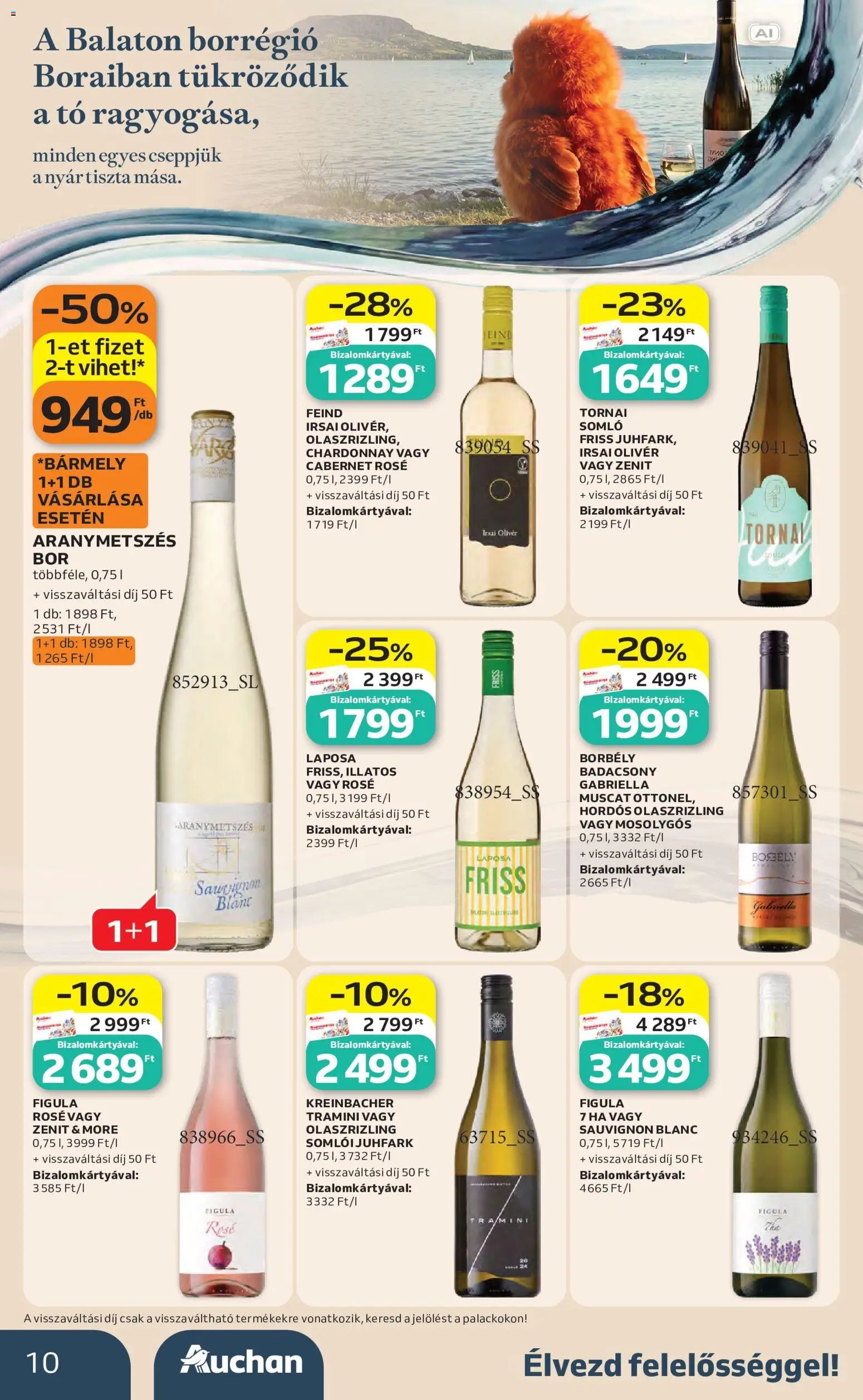 Auchan újság 2026.10.01. Auchan Bor ajánlatok