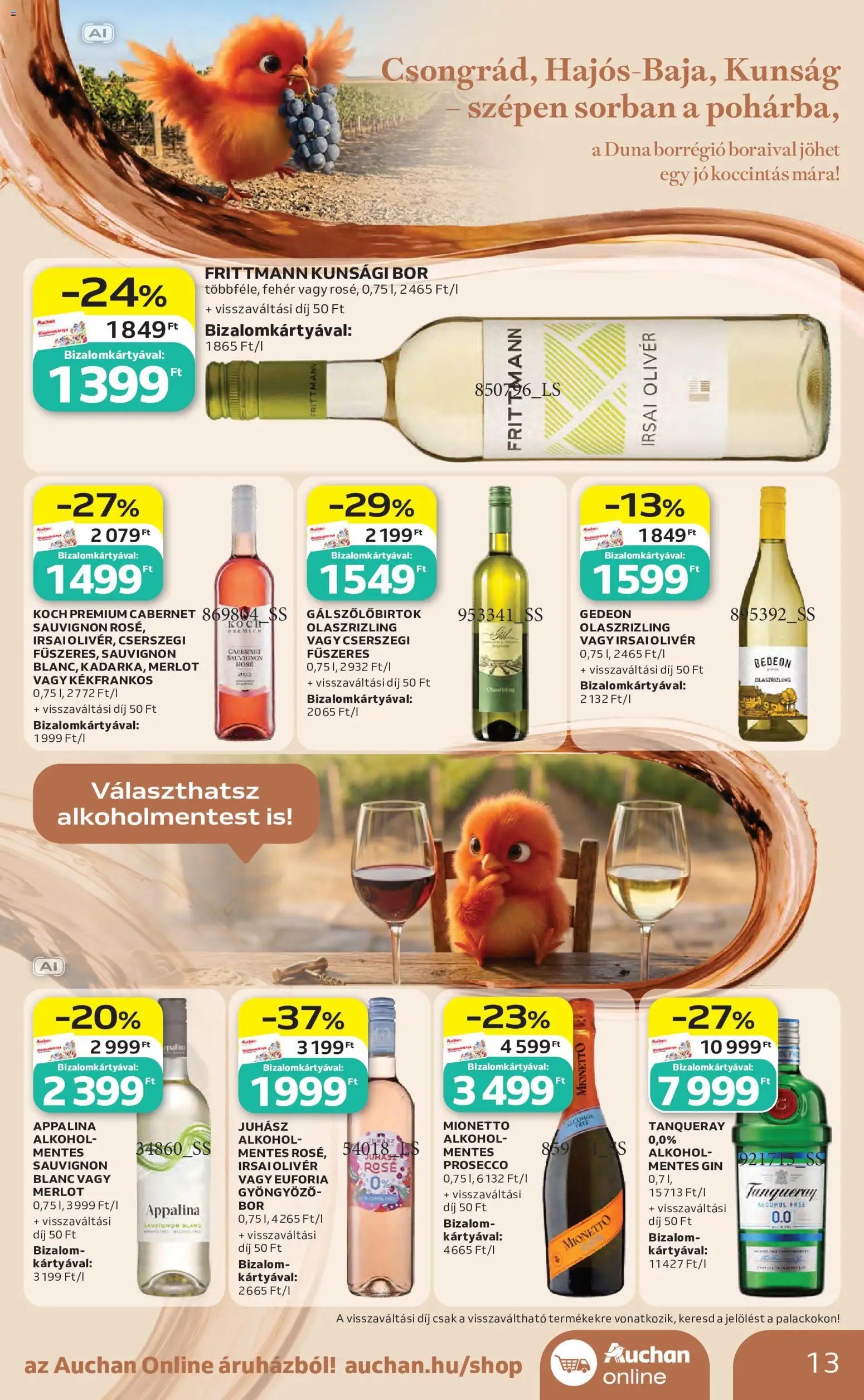 Auchan újság 2026.10.01. Auchan Bor ajánlatok