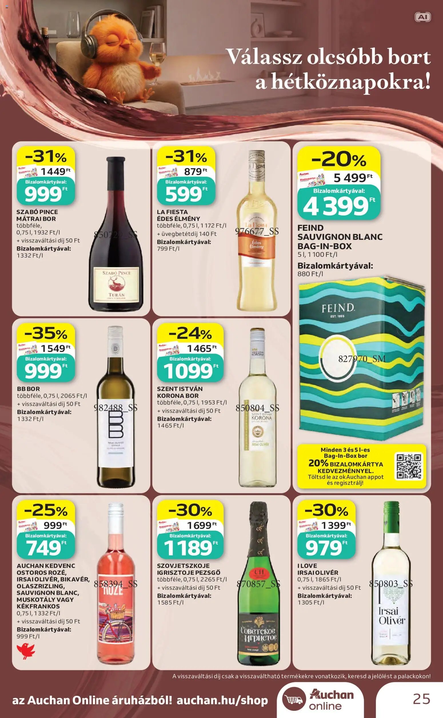 Auchan újság 2026.10.01. Auchan Bor ajánlatok