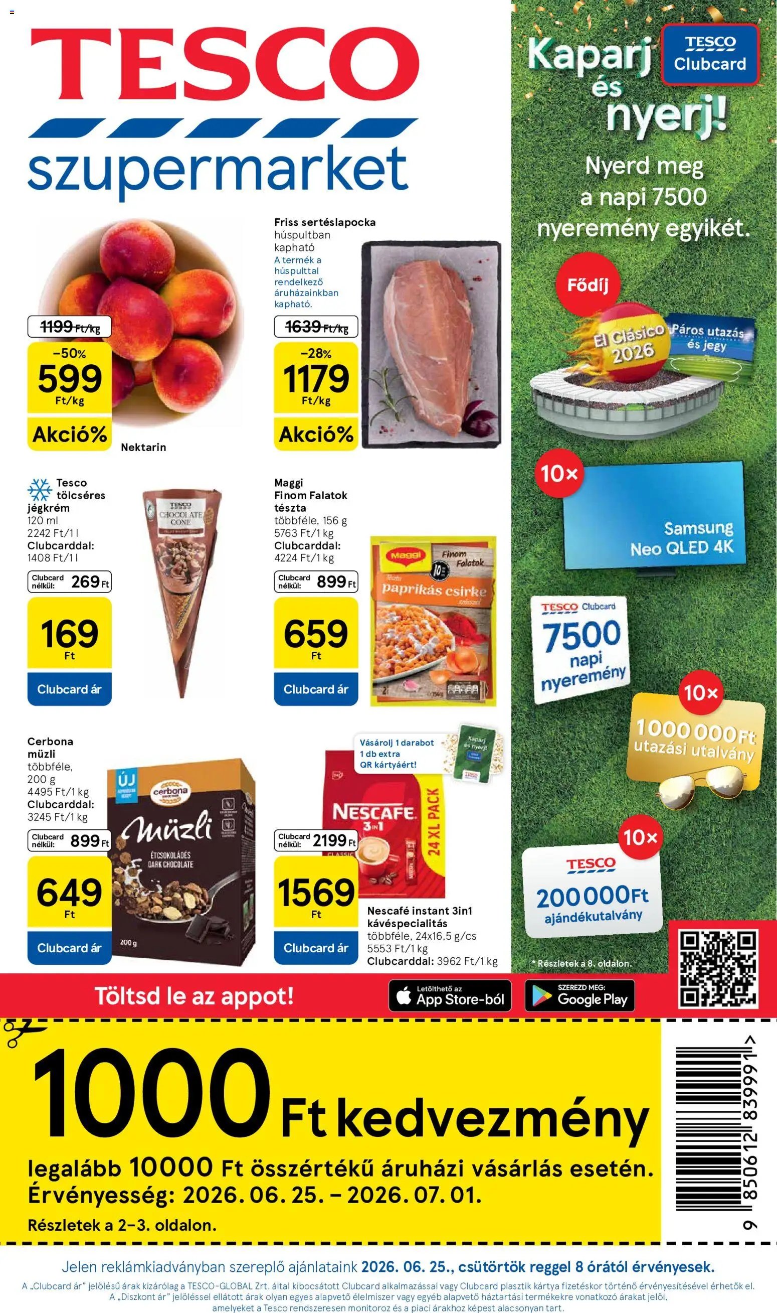 Tesco újság 2026.06.25. Tesco Szupermarket akciós újság
