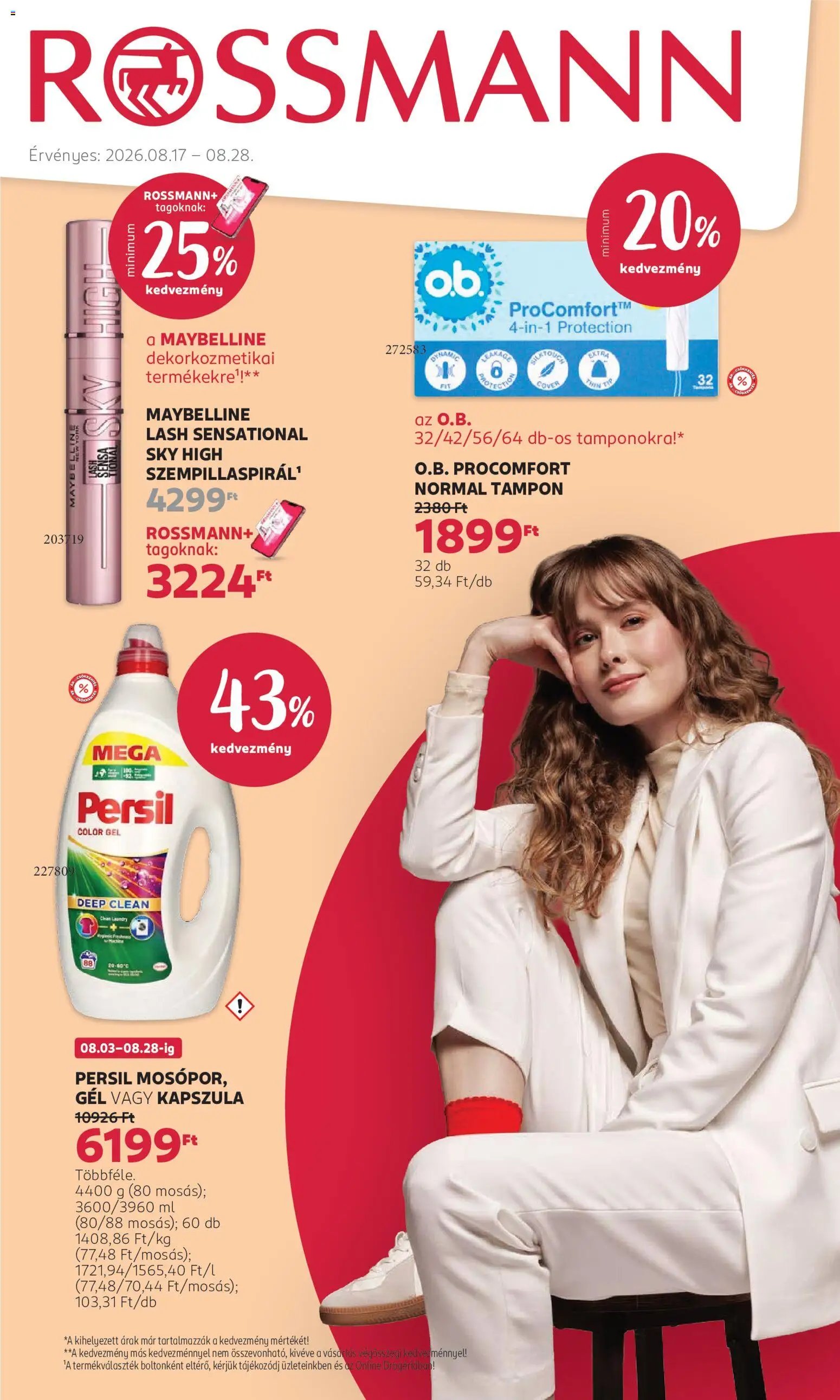 Rossmann újság 2026.08.17. Rossmann akciós újság