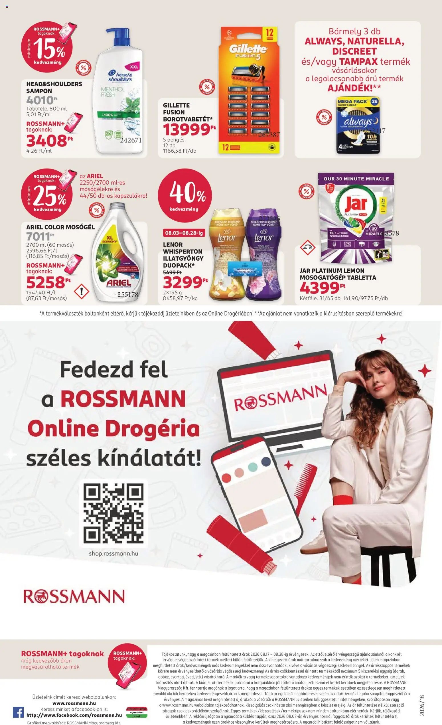 Rossmann újság 2026.08.17. Rossmann akciós újság