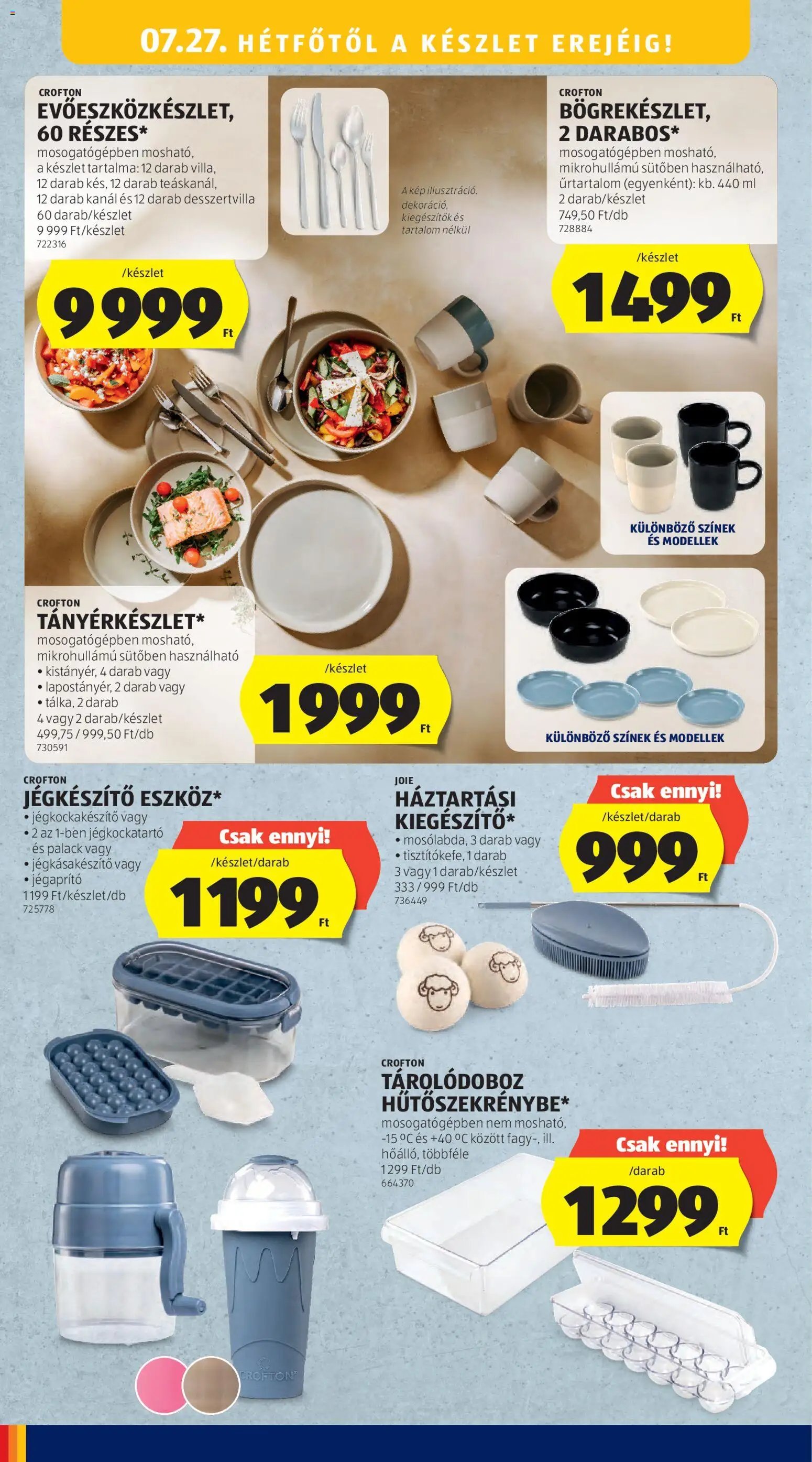 Aldi újság 2026.07.23. Aldi Középső sor termékei