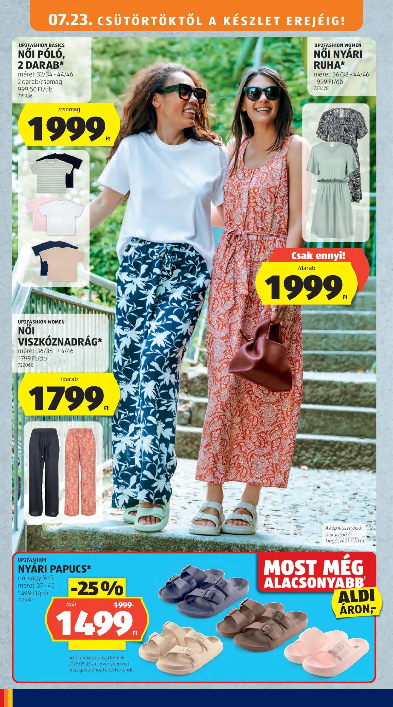 Aldi újság 2026.07.23. Aldi Középső sor termékei