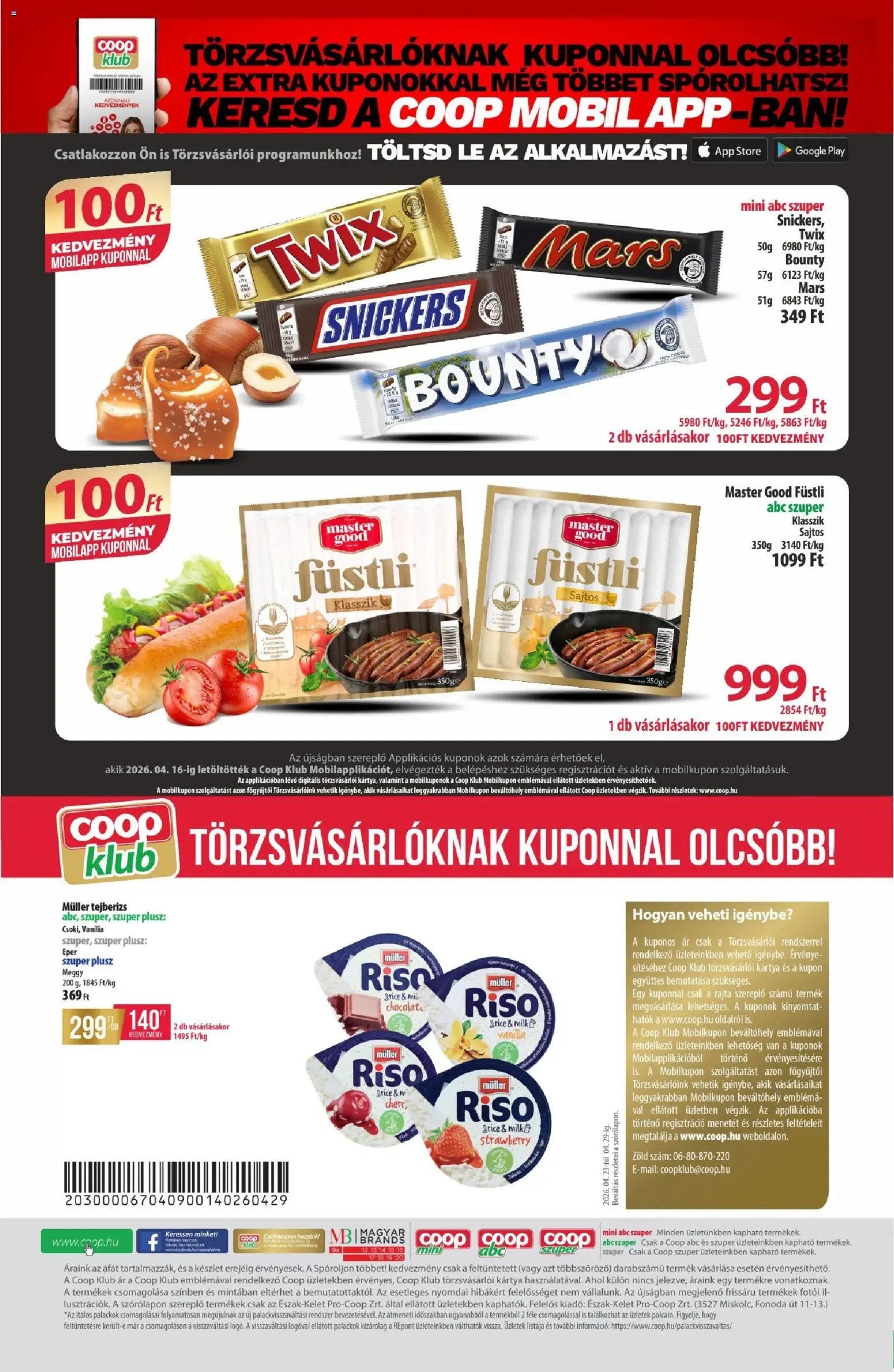 COOP újság 2026.04.23. COOP - Újság Észak Kelet Pro-Coop Zrt (2026-04-23 - 2026-04-29)
