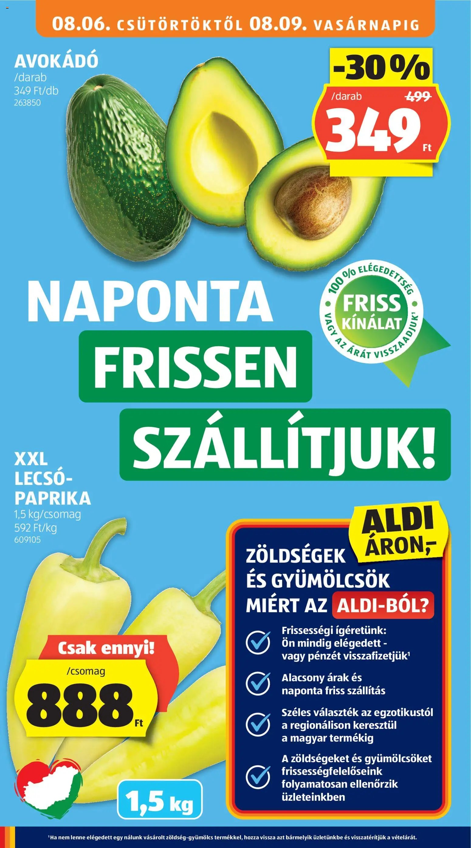 Aldi újság 2026.08.06. Aldi akciós újság