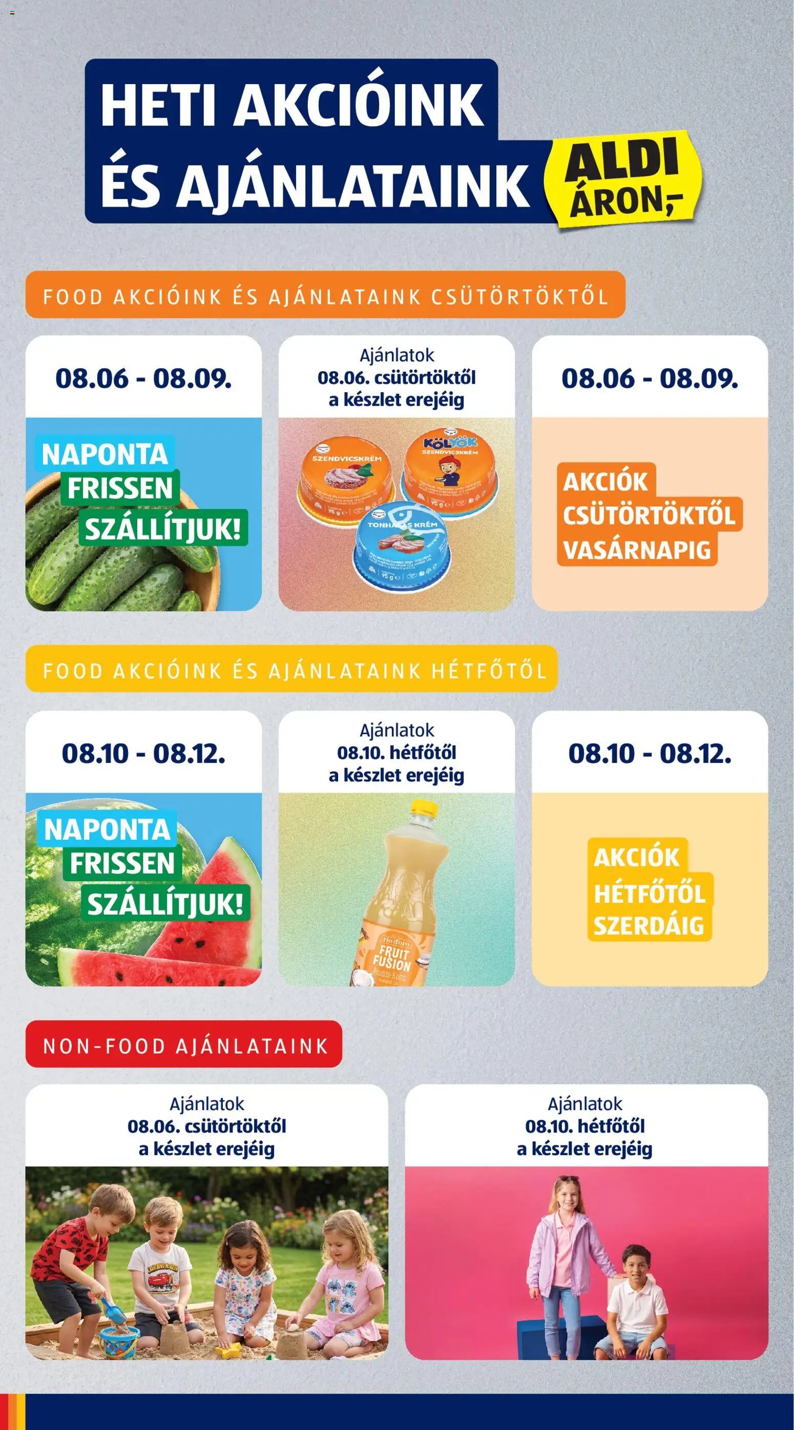 Aldi újság 2026.08.06. Aldi akciós újság