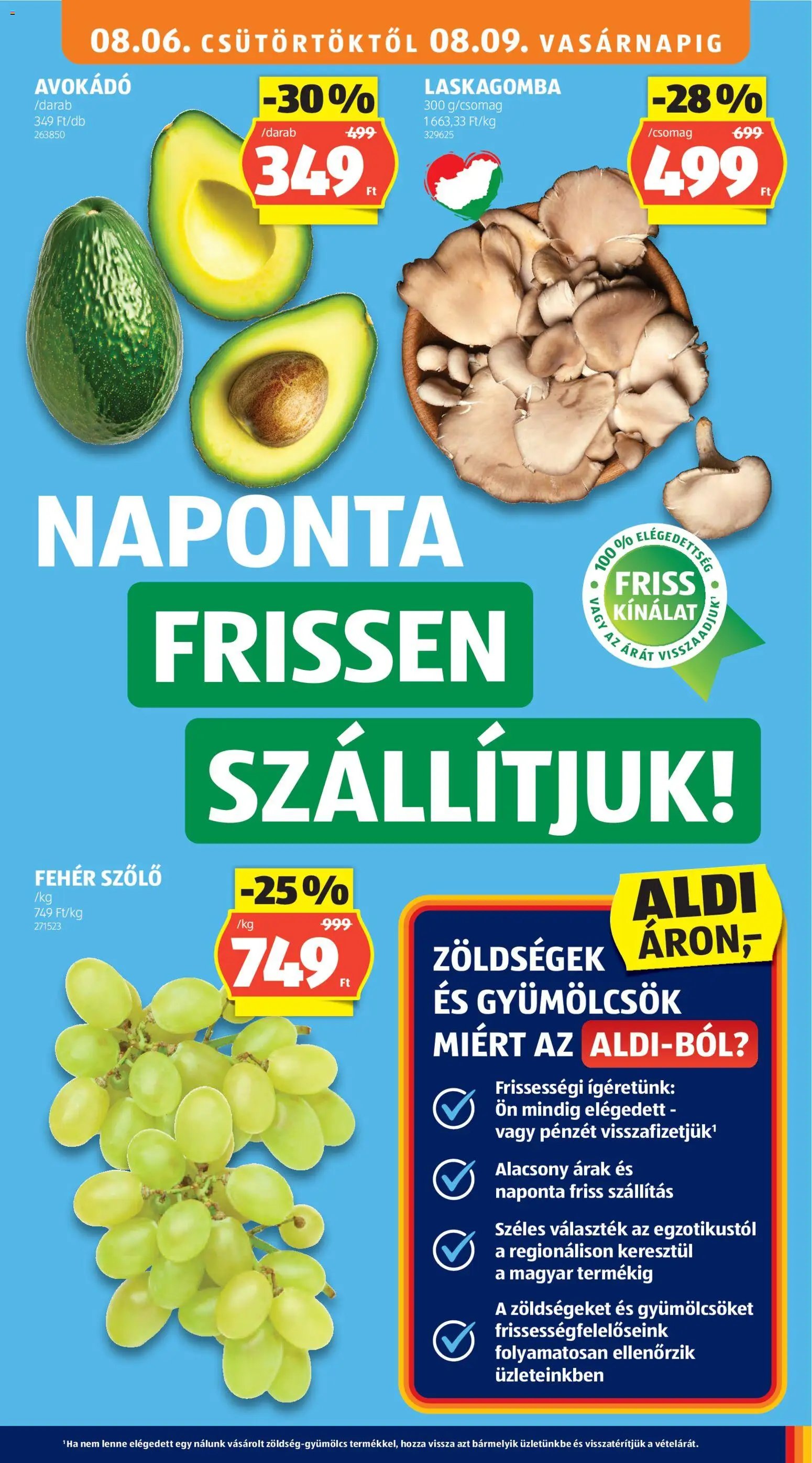 Aldi újság 2026.08.06. Aldi akciós újság