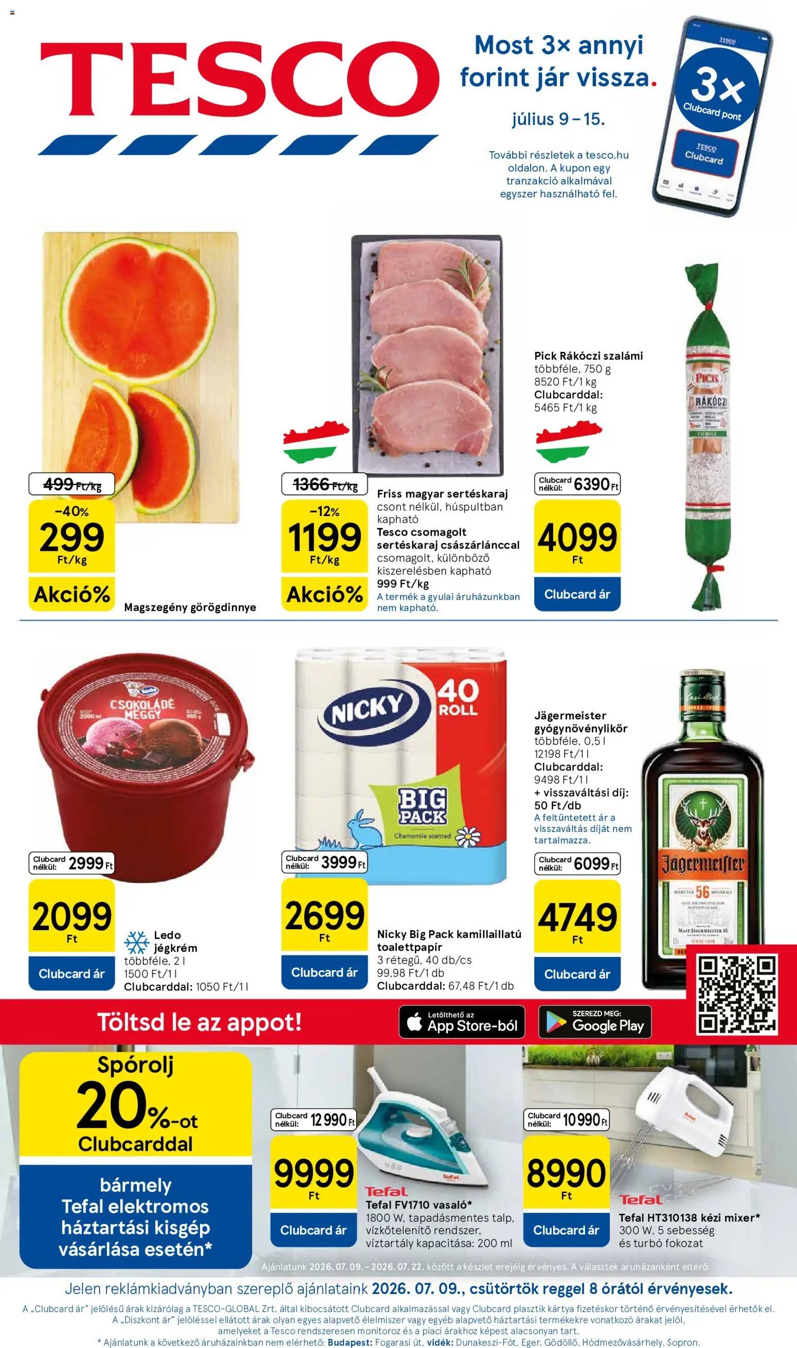 Tesco újság 2026.07.09. Tesco aktuális akciós újság