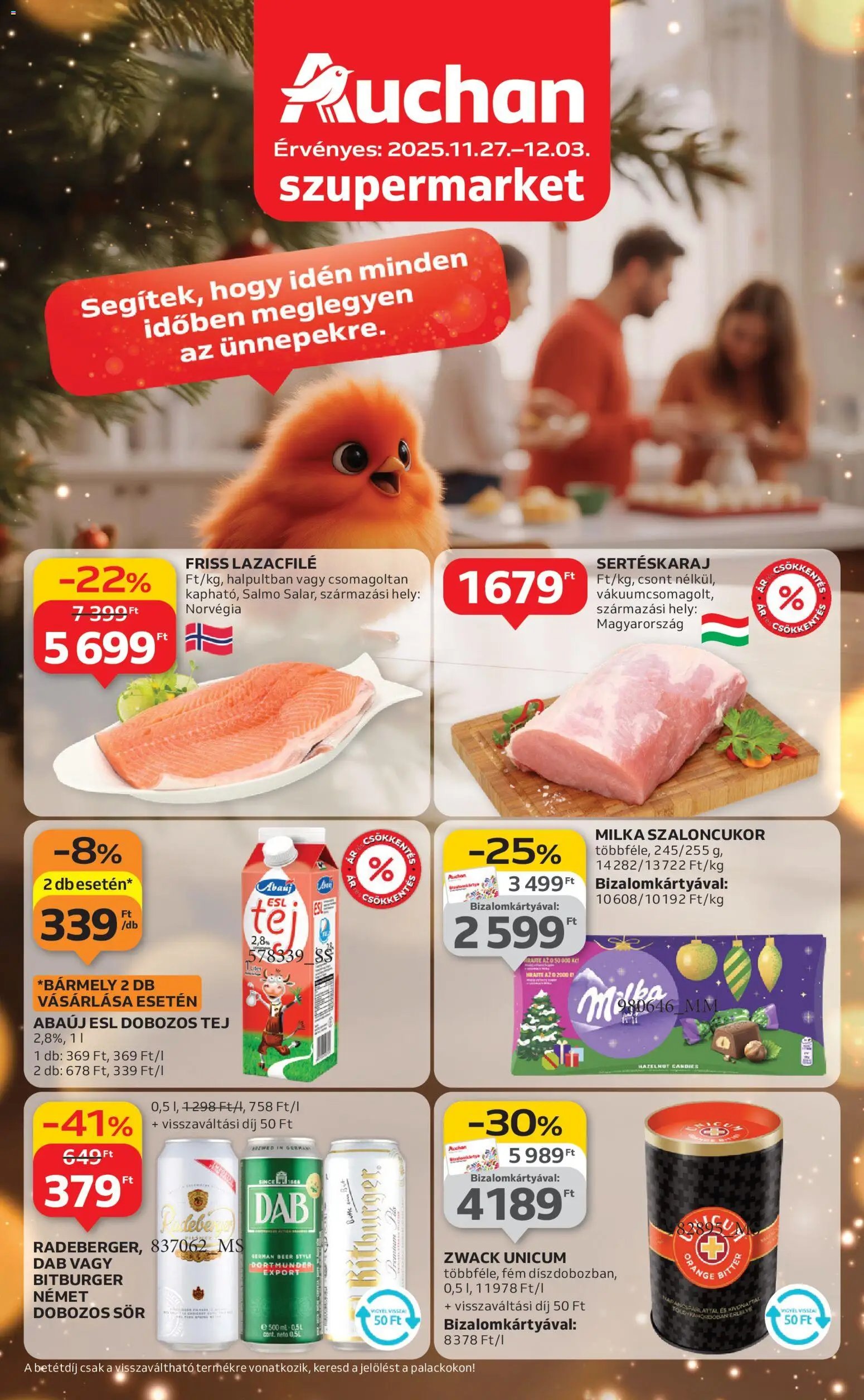 Auchan újság 2025.11.27. Szupermarket akciós újság (2025-11-27 - 2025-12-03)