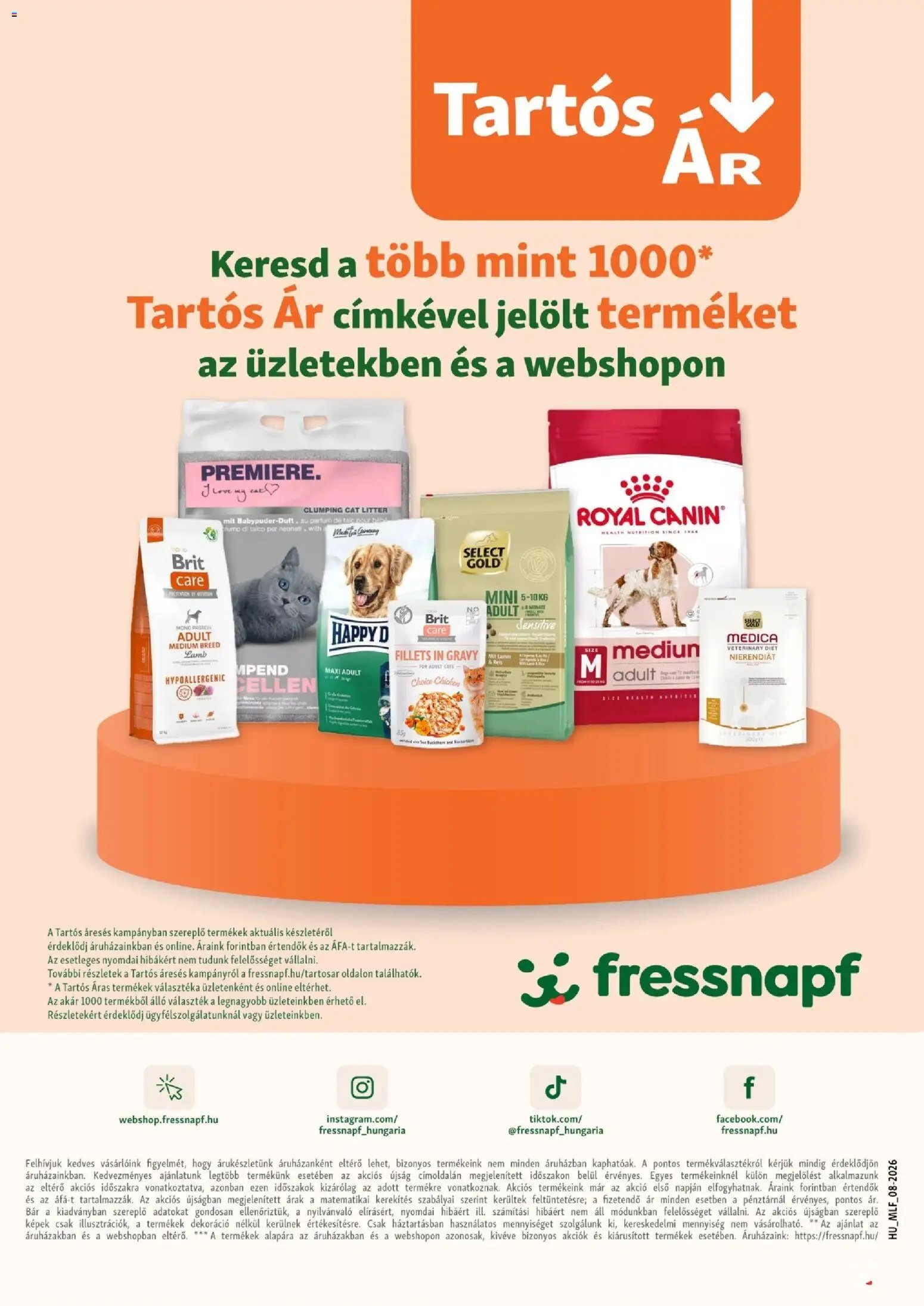 Fressnapf újság 2026.08.06. Fressnapf akciós újság