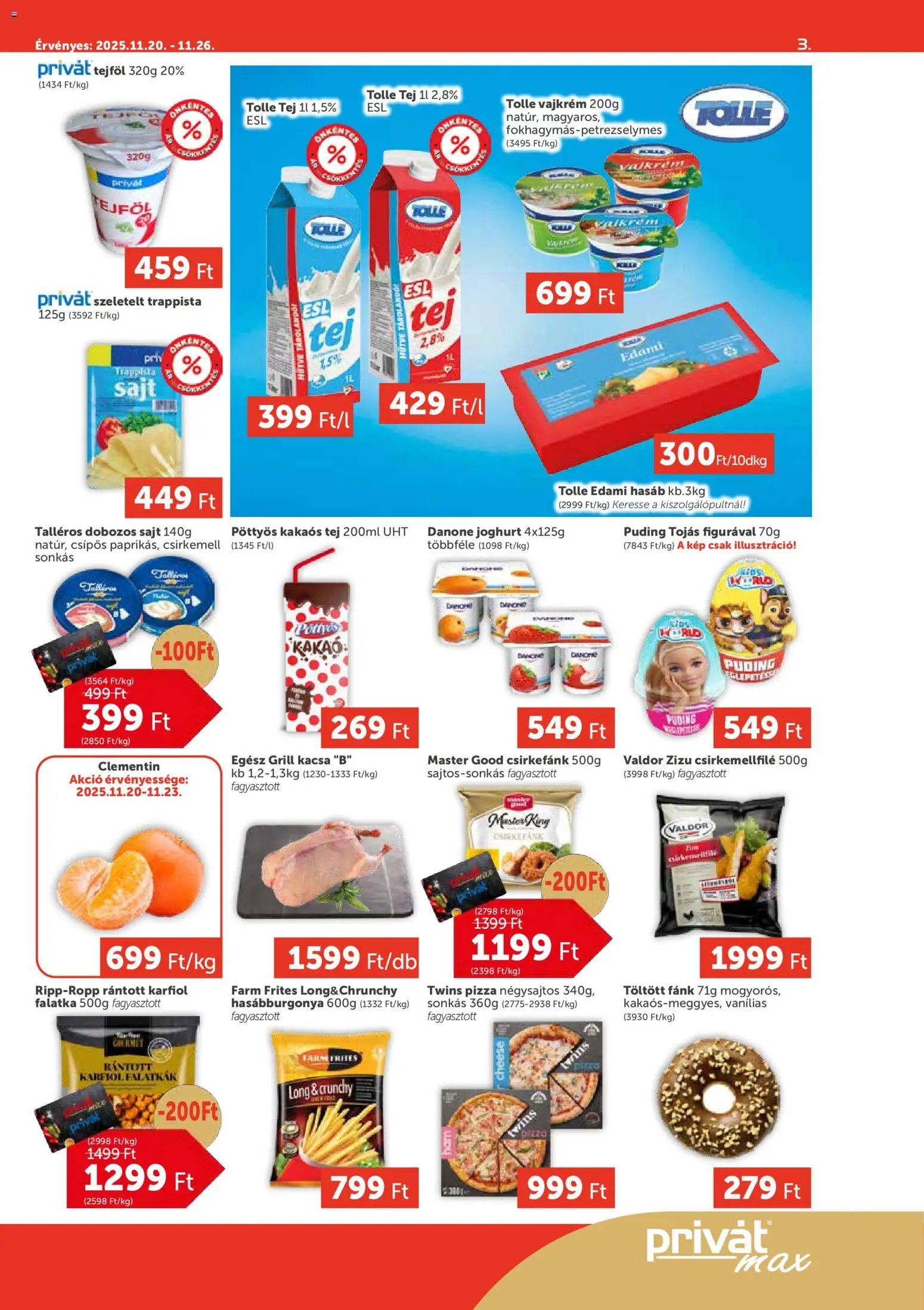 PRIVÁT újság 2025.11.20. Aktuális szórólap MAX (2025-11-20 - 2025-11-26)
