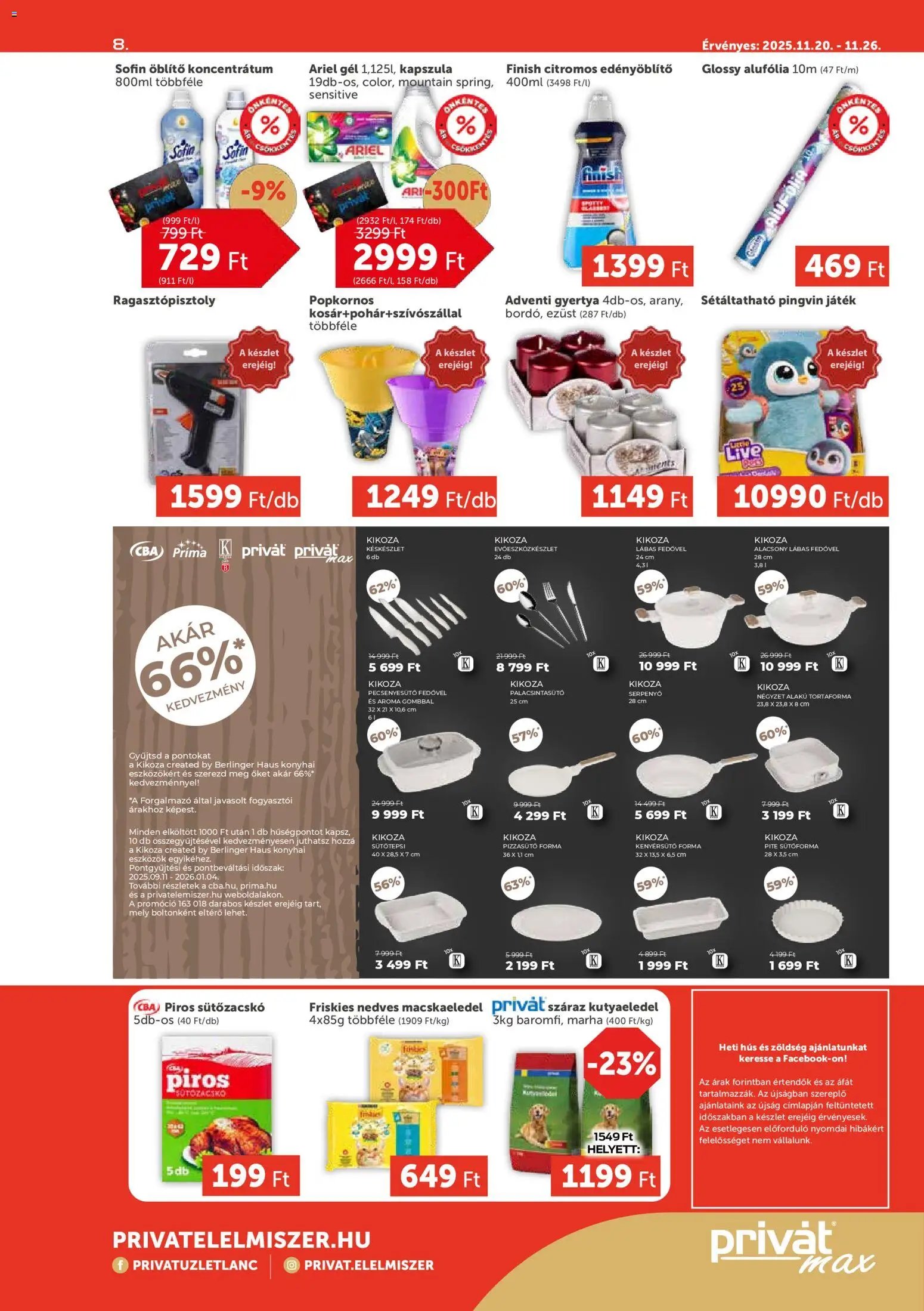 PRIVÁT újság 2025.11.20. Aktuális szórólap MAX (2025-11-20 - 2025-11-26)