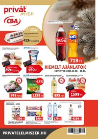 PRIVÁT újság 2025.11.20. Aktuális szórólap MAX (2025-11-20 - 2025-11-26)