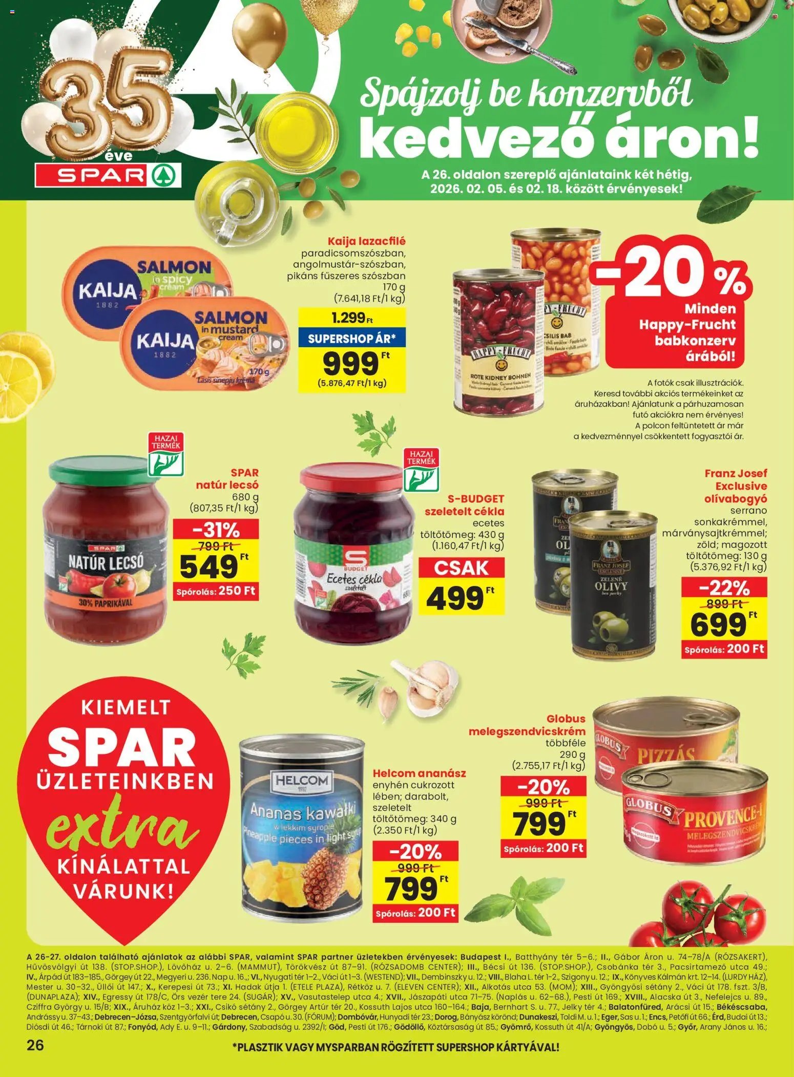 Spar újság 2026.02.05. Extra ajánlat (2026-02-05 - 2026-02-11)