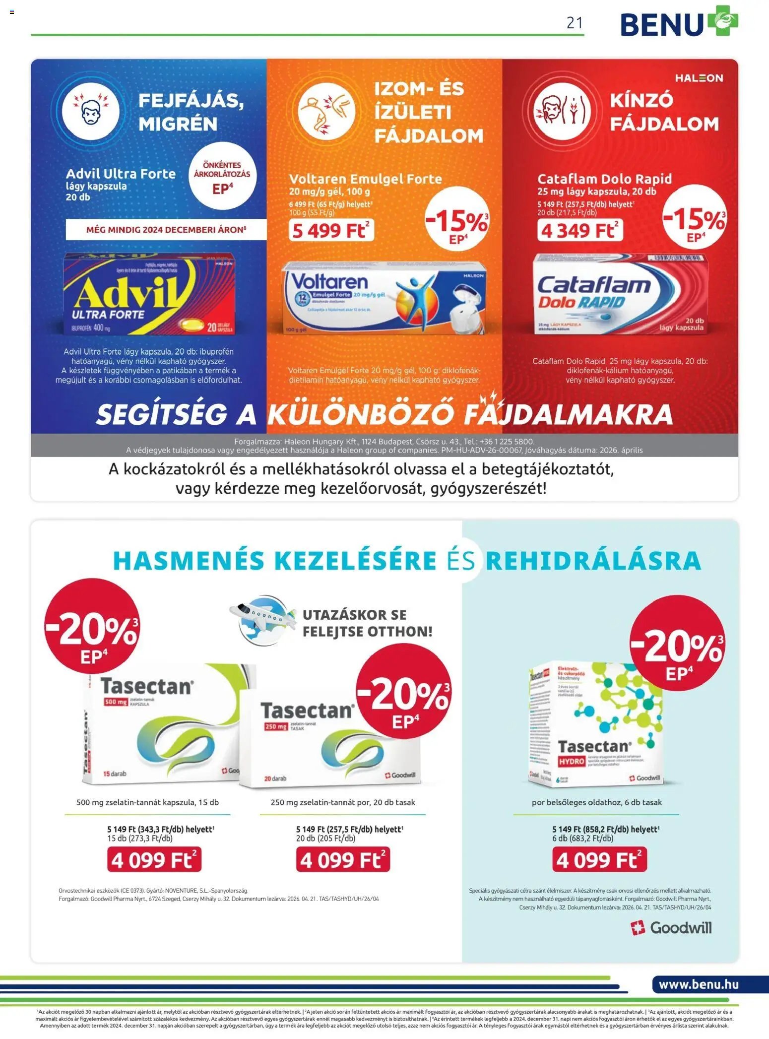 BENU Gyógyszertárak újság 2026.06.01. BENU Gyógyszertárak akciós újság