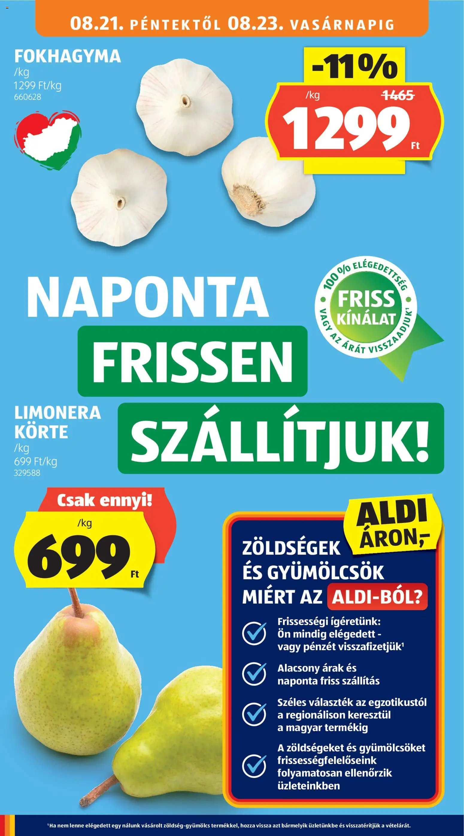 Aldi újság 2026.08.21. Aldi akciós újság