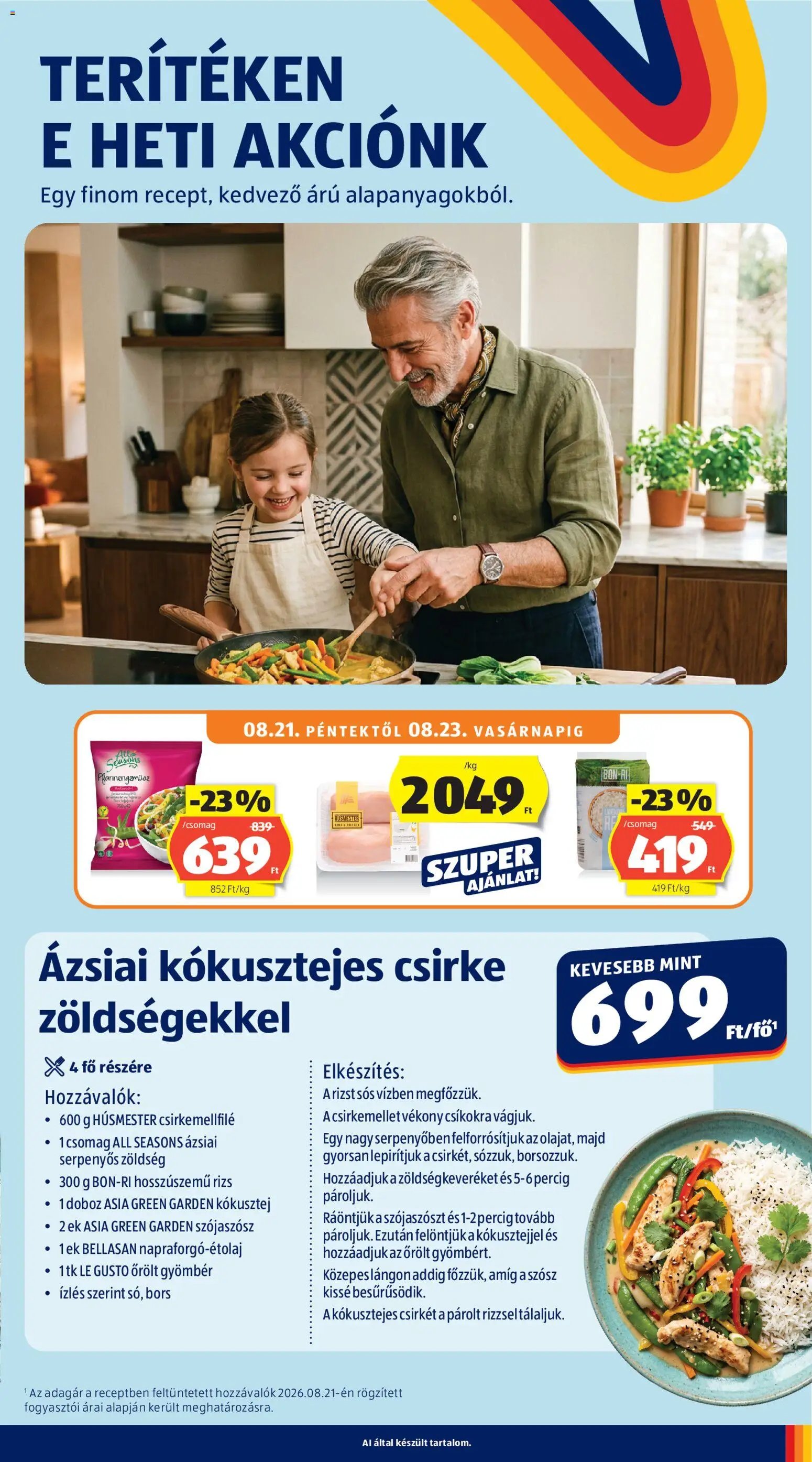 Aldi újság 2026.08.21. Aldi akciós újság