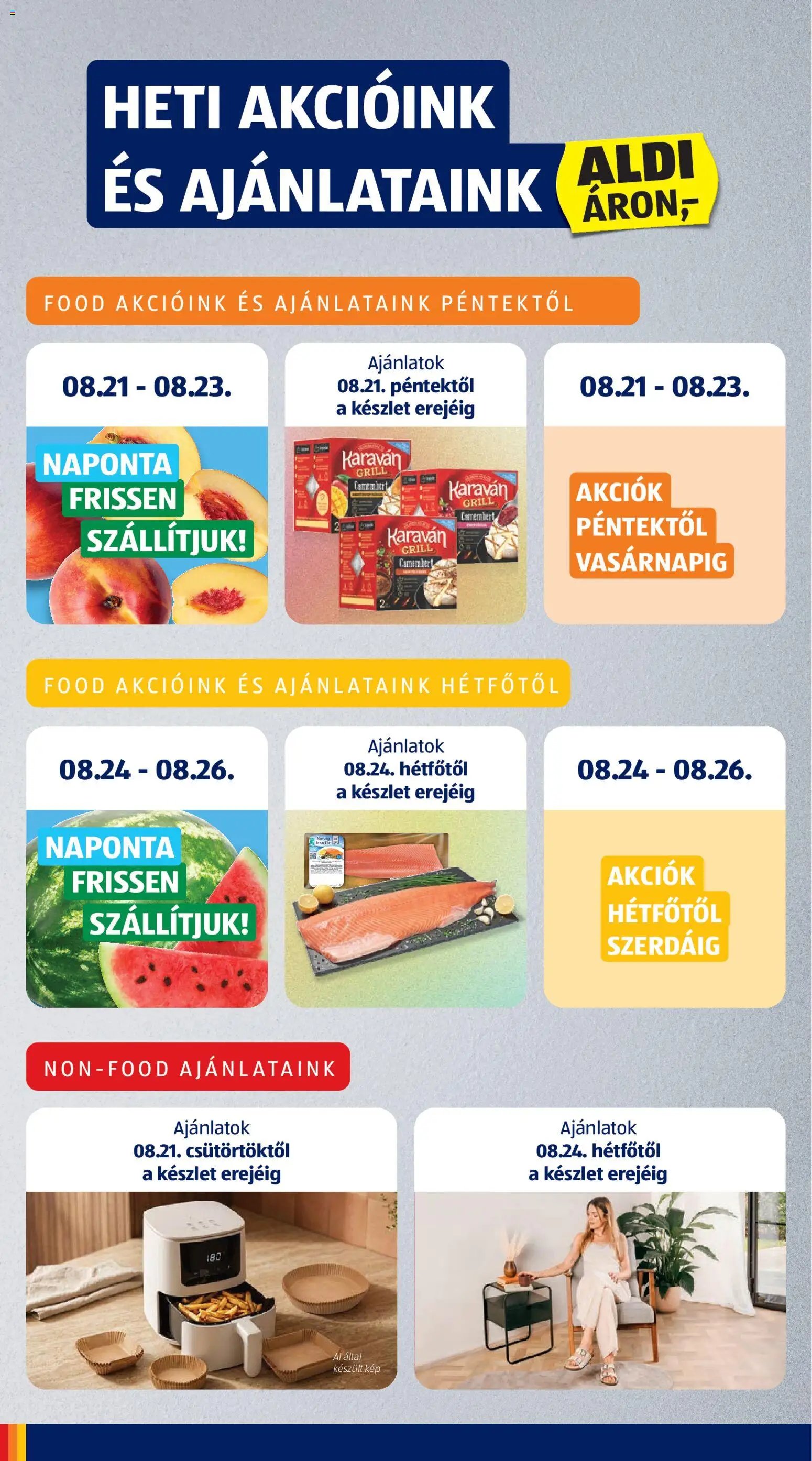 Aldi újság 2026.08.21. Aldi akciós újság