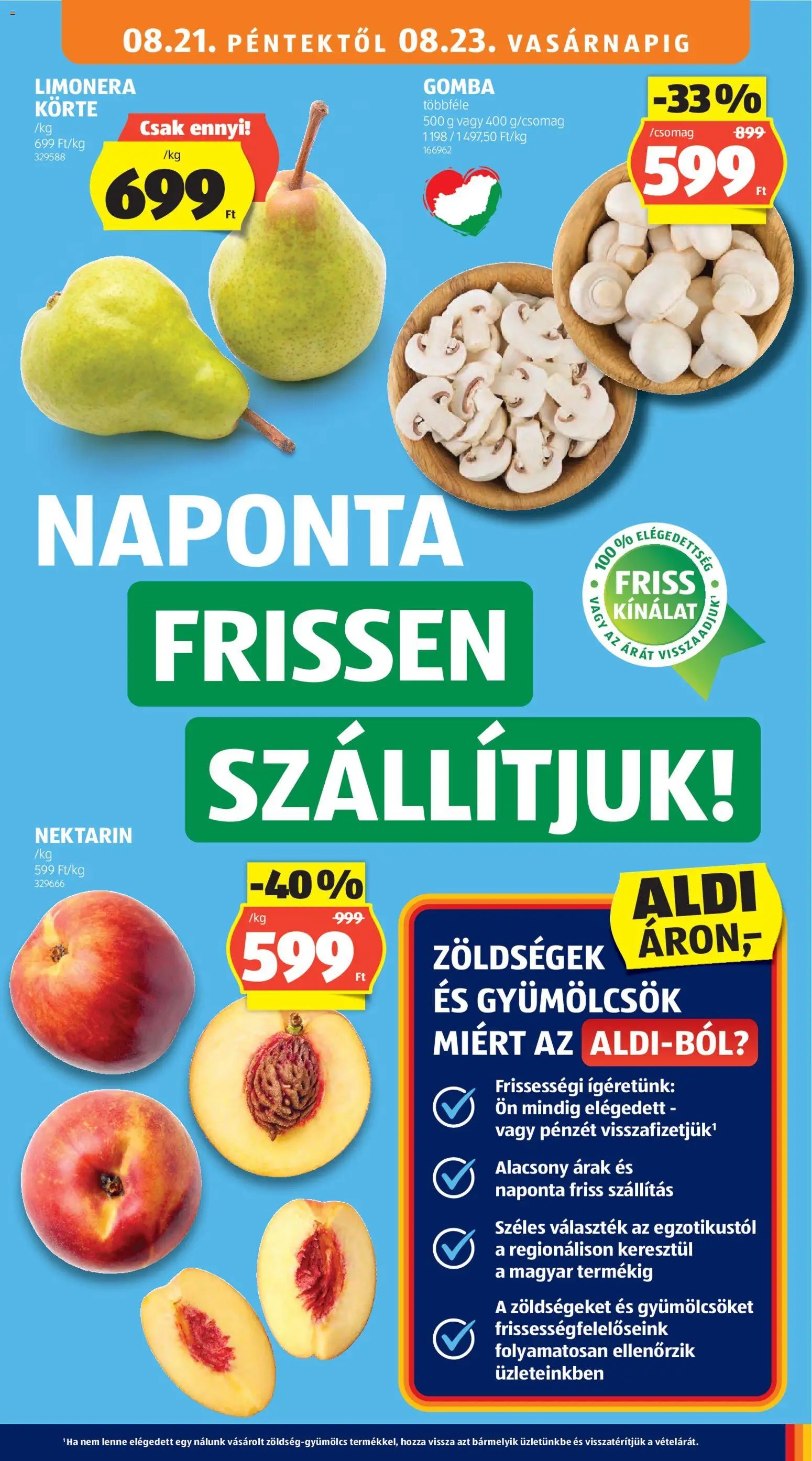 Aldi újság 2026.08.21. Aldi akciós újság