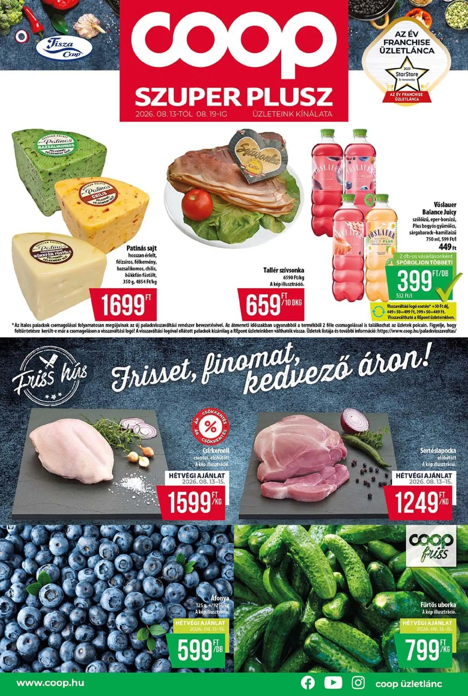 COOP újság 2026.08.13. COOP - Szuper Plusz / Tisza
