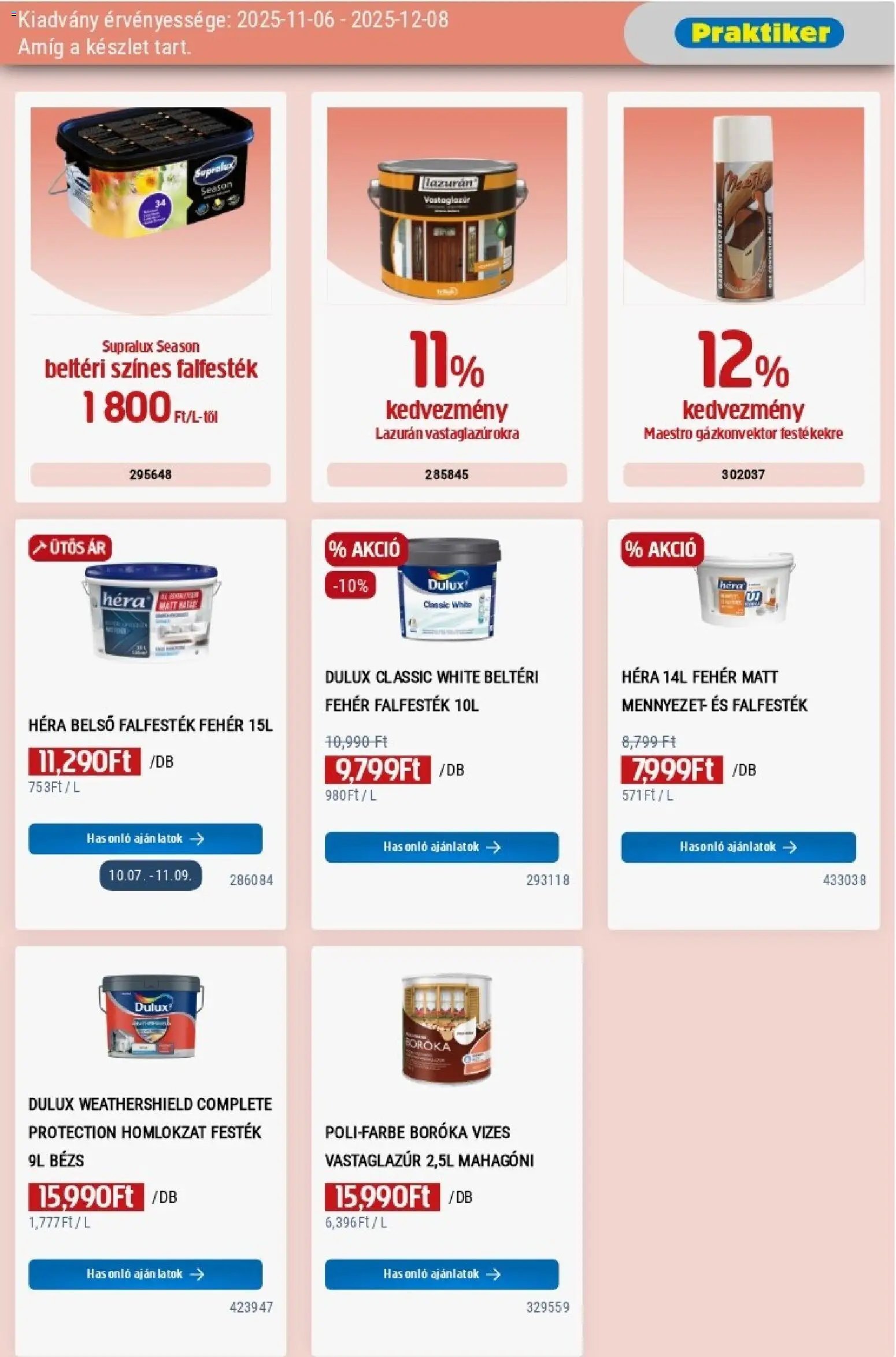 Praktiker újság 2025.11.06. Akciós újság Praktiker (2025-11-06 - 2025-12-08)