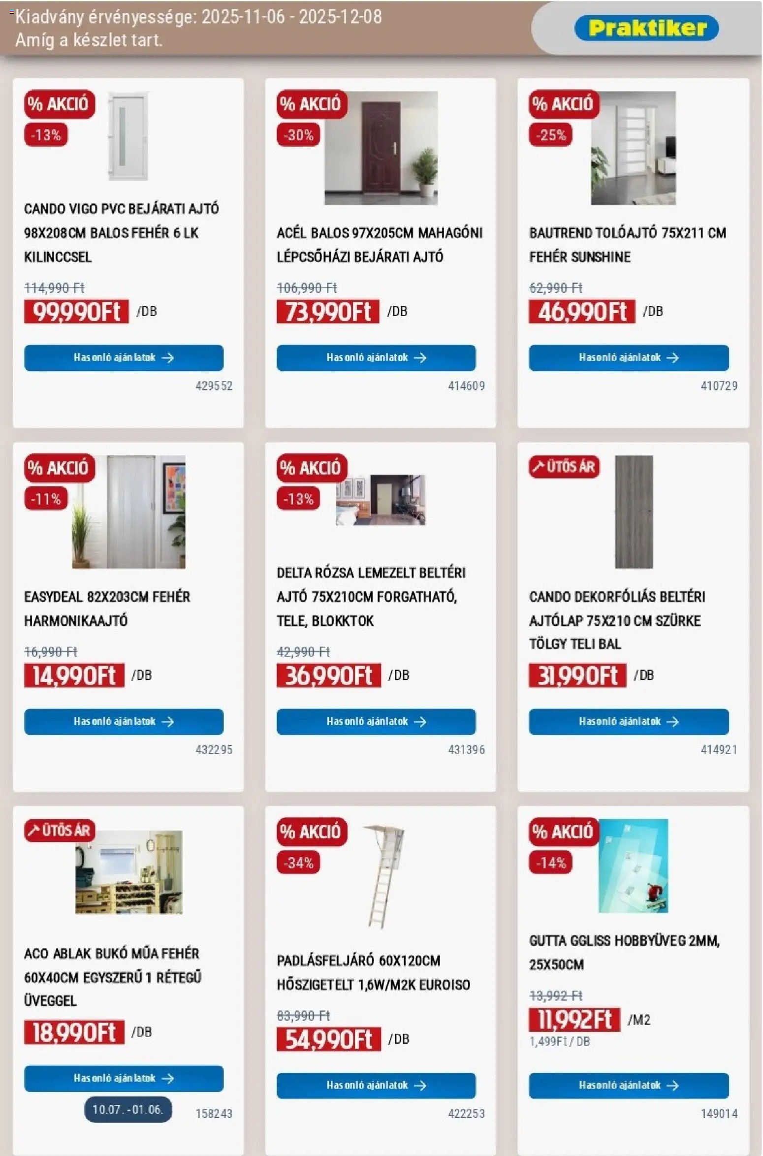 Praktiker újság 2025.11.06. Akciós újság Praktiker (2025-11-06 - 2025-12-08)