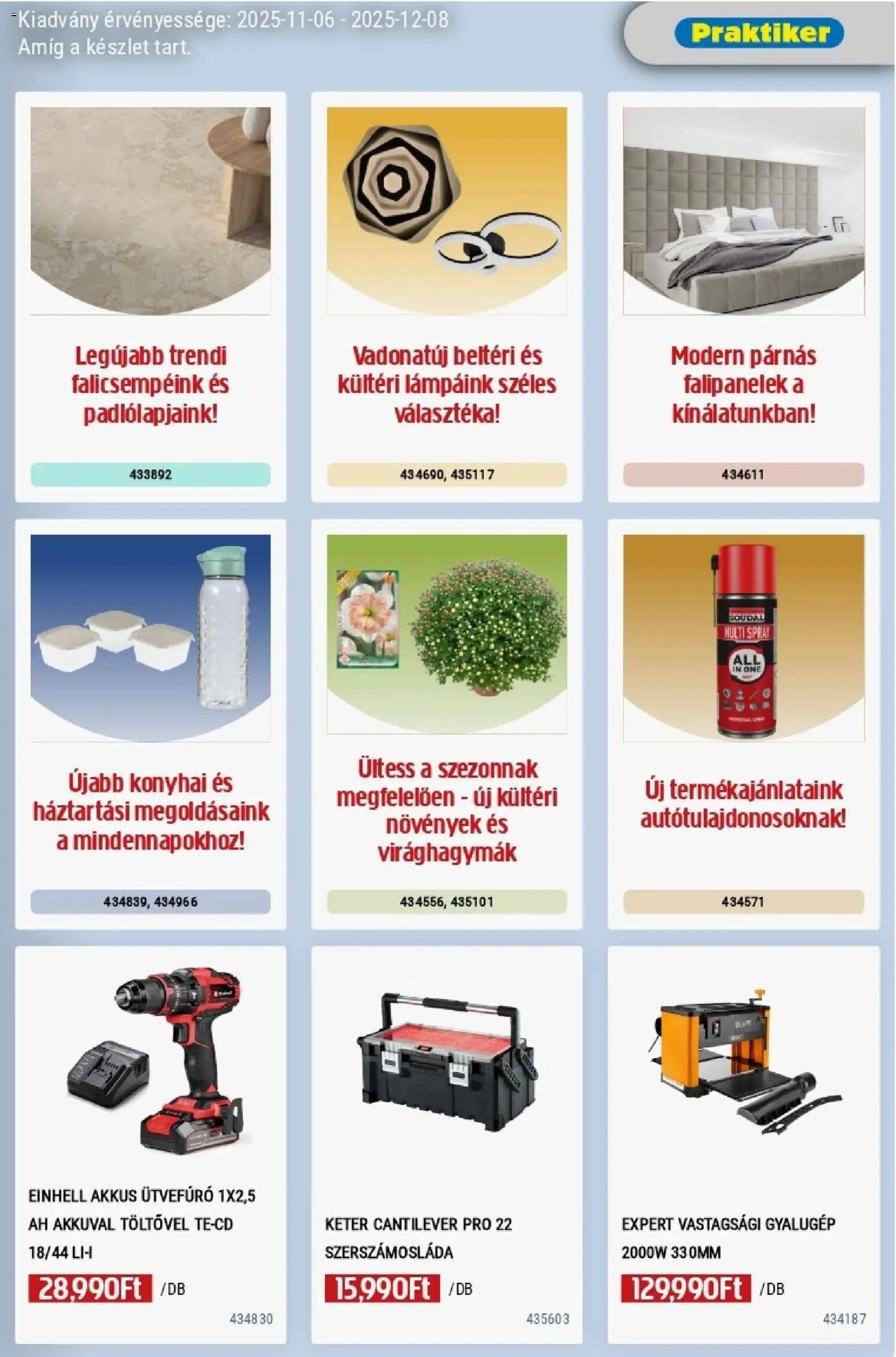 Praktiker újság 2025.11.06. Akciós újság Praktiker (2025-11-06 - 2025-12-08)