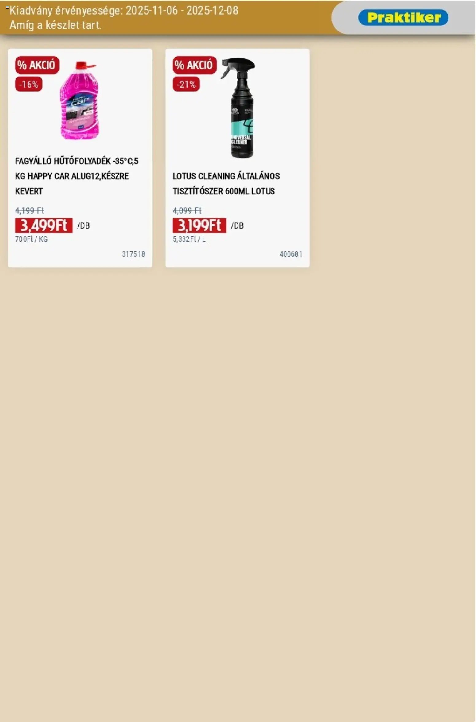 Praktiker újság 2025.11.06. Akciós újság Praktiker (2025-11-06 - 2025-12-08)