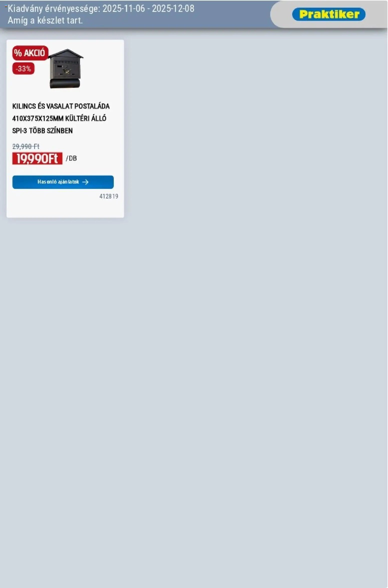 Praktiker újság 2025.11.06. Akciós újság Praktiker (2025-11-06 - 2025-12-08)