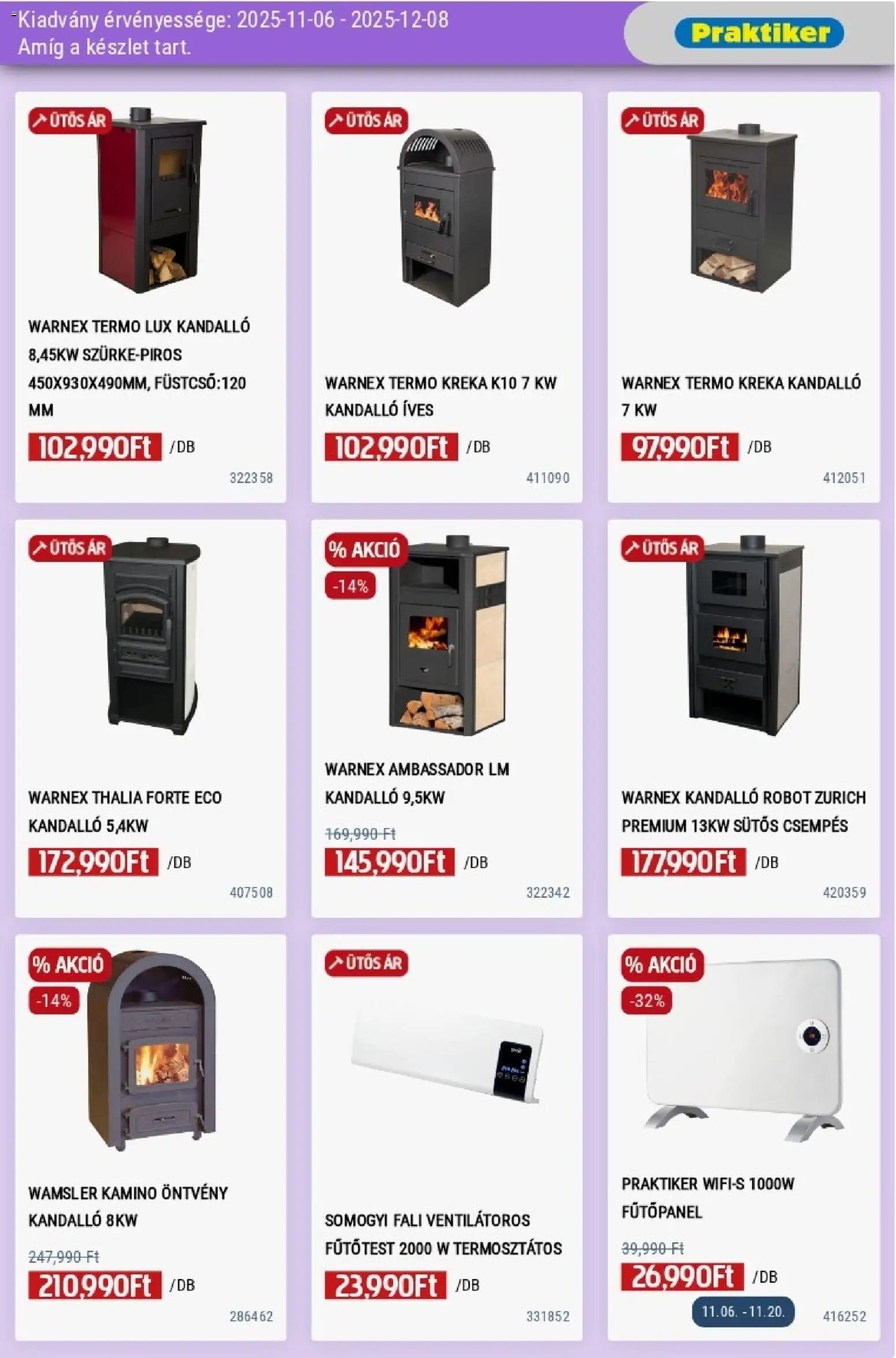 Praktiker újság 2025.11.06. Akciós újság Praktiker (2025-11-06 - 2025-12-08)