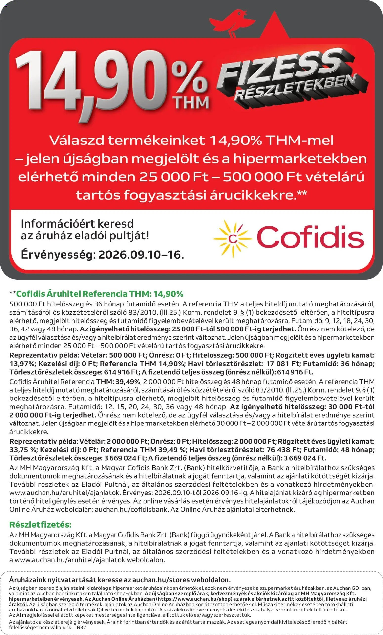 Auchan újság 2026.09.10. Auchan Kéthetes Elektronikai ajánlatok