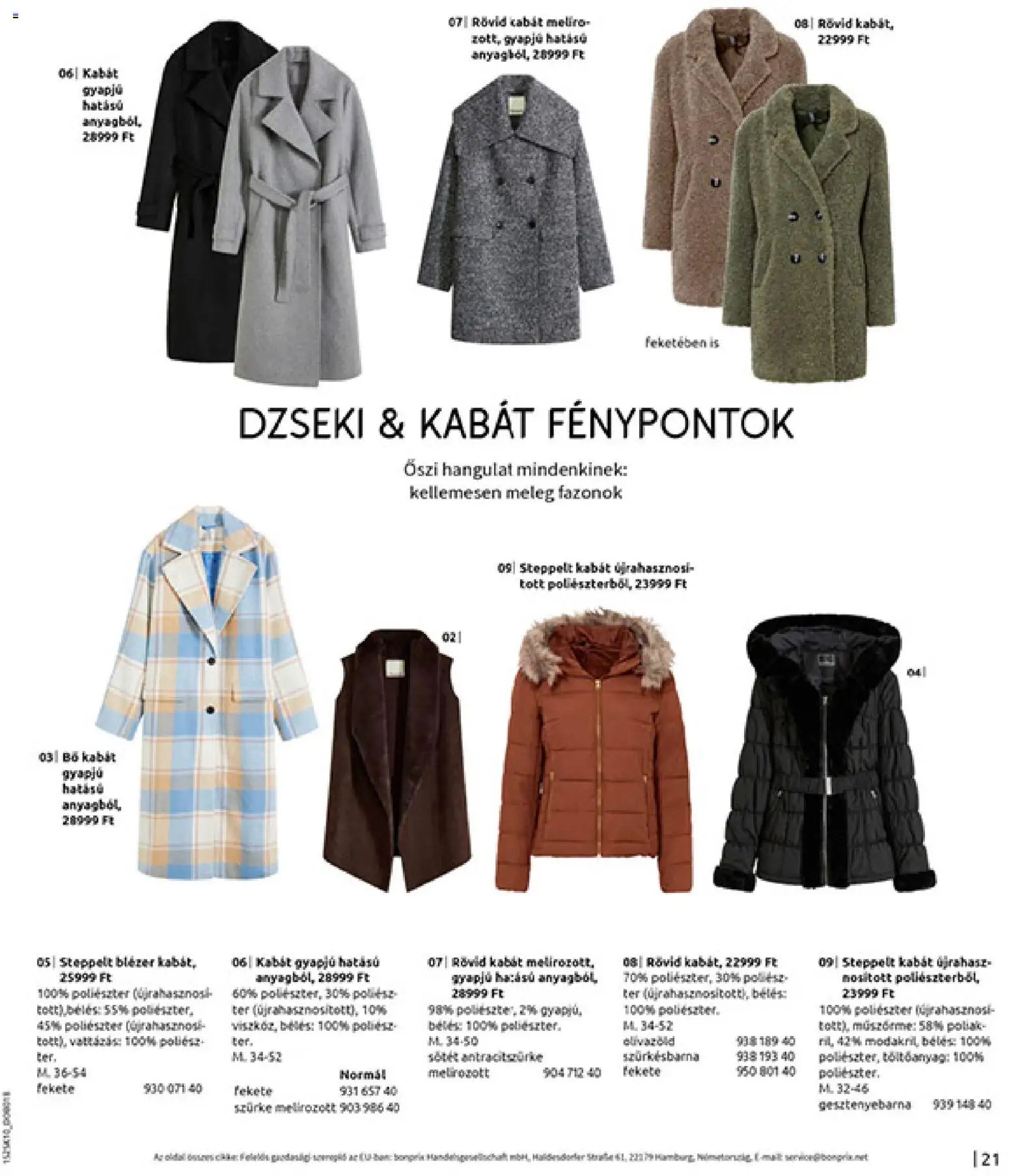 Bonprix újság 2025.11.04. Bonprix katalógus - Az ősz stílusában (2025-11-04 - 2025-12-08)