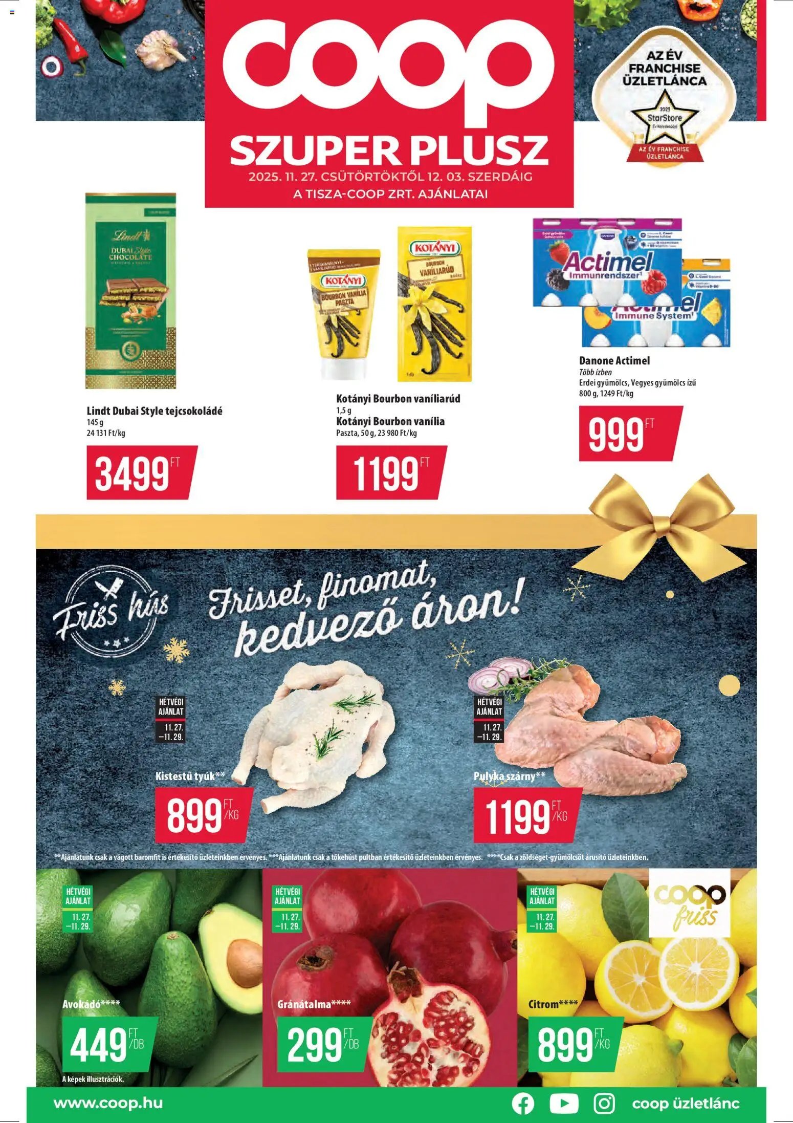 COOP újság 2025.11.27. Tisza - Szuper Plusz (2025-11-27 - 2025-12-03)