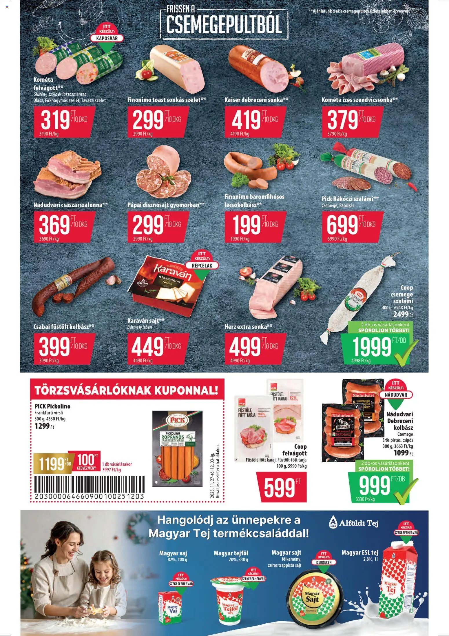 COOP újság 2025.11.27. Tisza - Szuper Plusz (2025-11-27 - 2025-12-03)