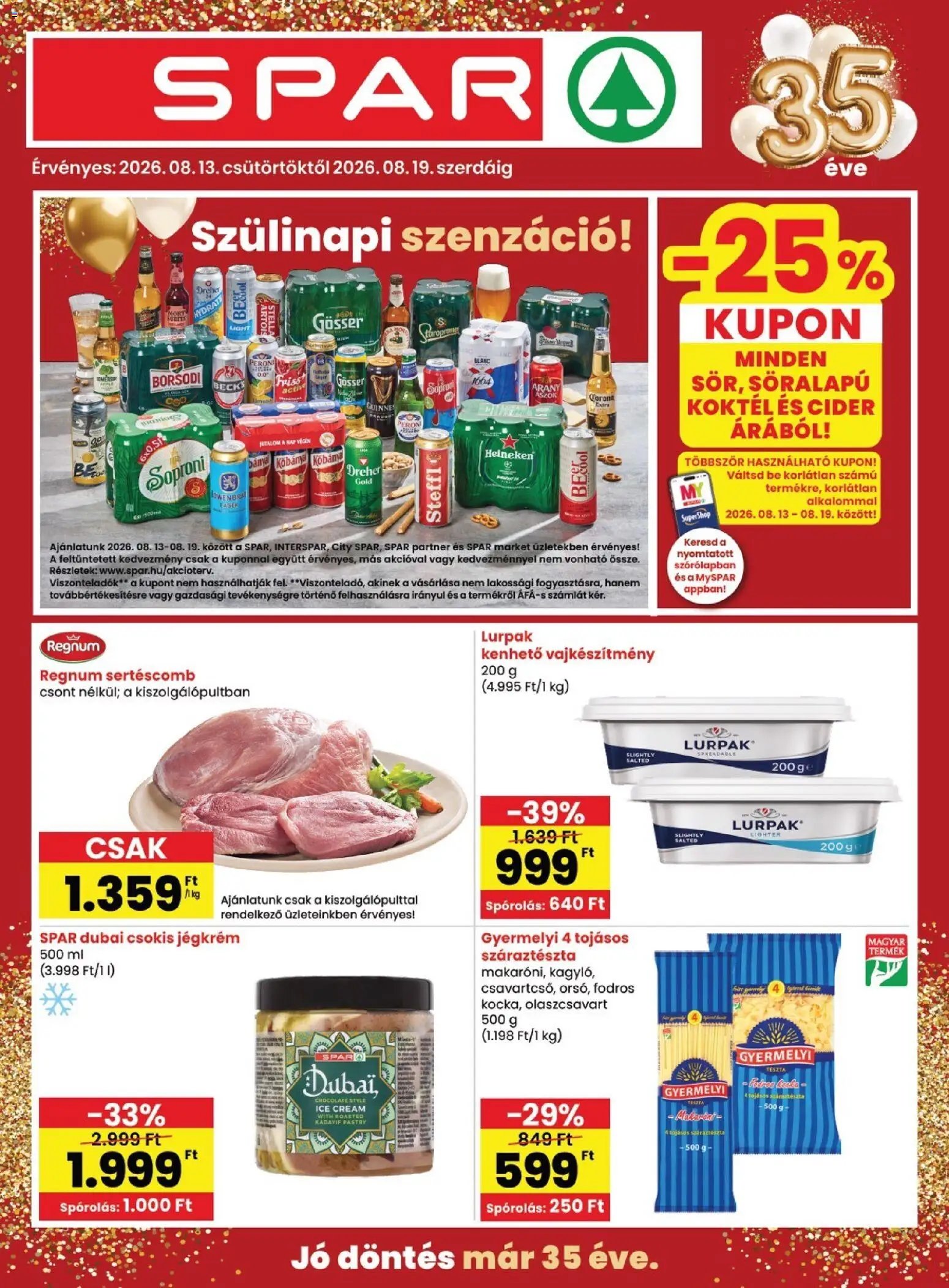 Spar újság 2026.08.13. Spar akciós újság