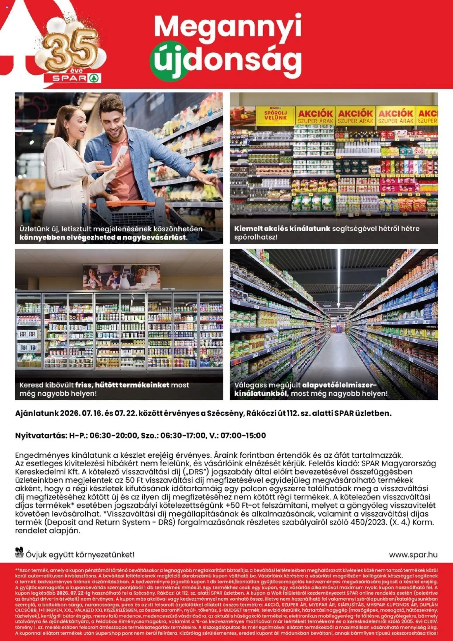 Spar újság 2026.07.16. Spar Szécsény szórólap