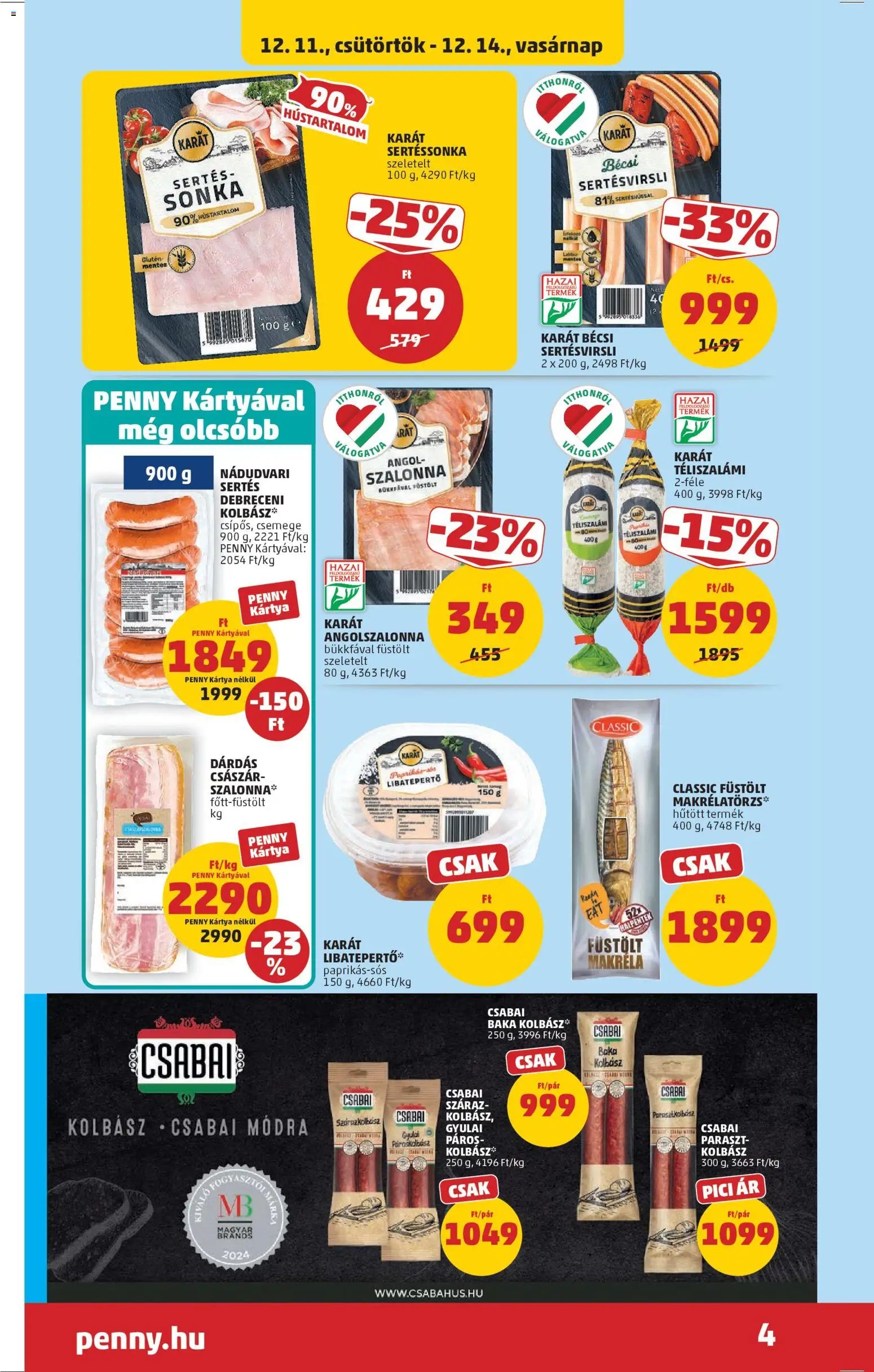 PENNY újság 2025.12.11. Akciós újság PENNY (2025-12-11 - 2025-12-17)