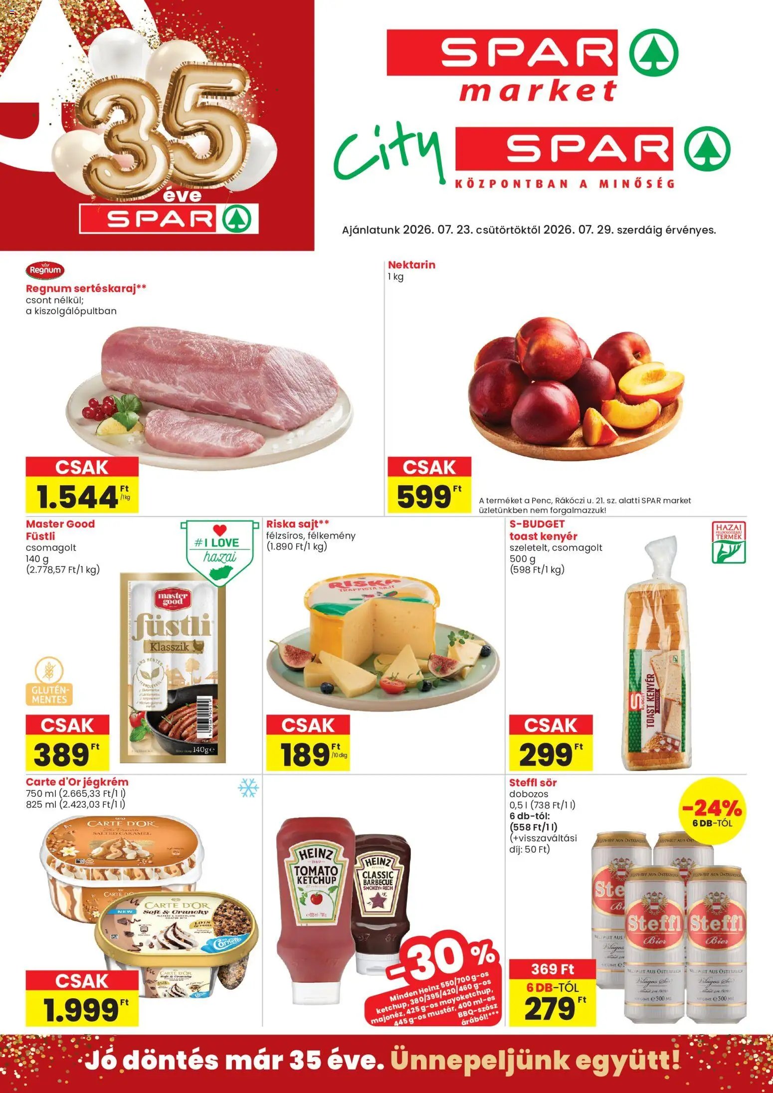 Spar Market újság 2026.07.23. Spar Market akciós újság