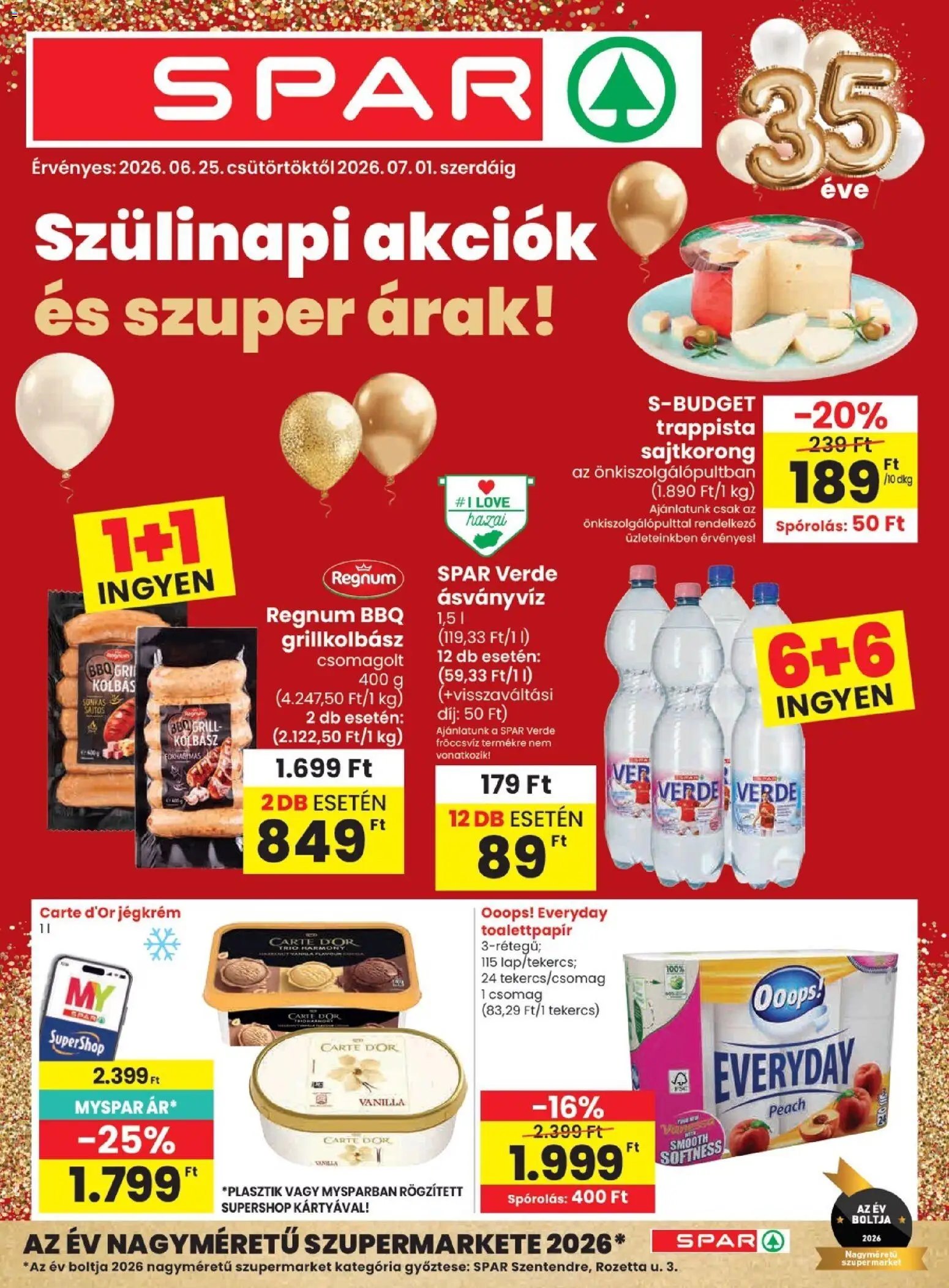 Spar újság 2026.06.25. Spar akciós újság