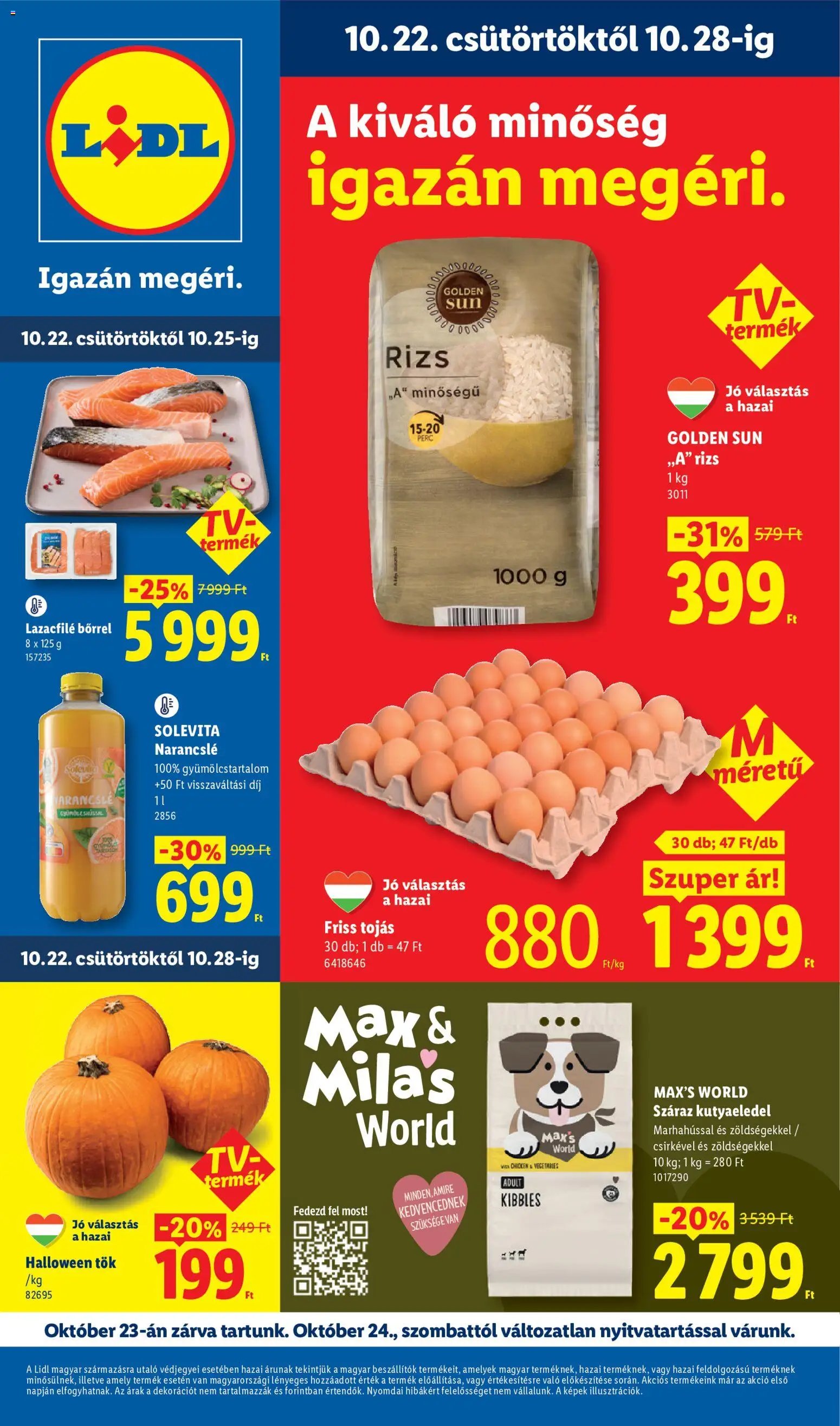 Lidl akciós ujság 2026.10.22. 🎃 HALLOWEEN 🧡
