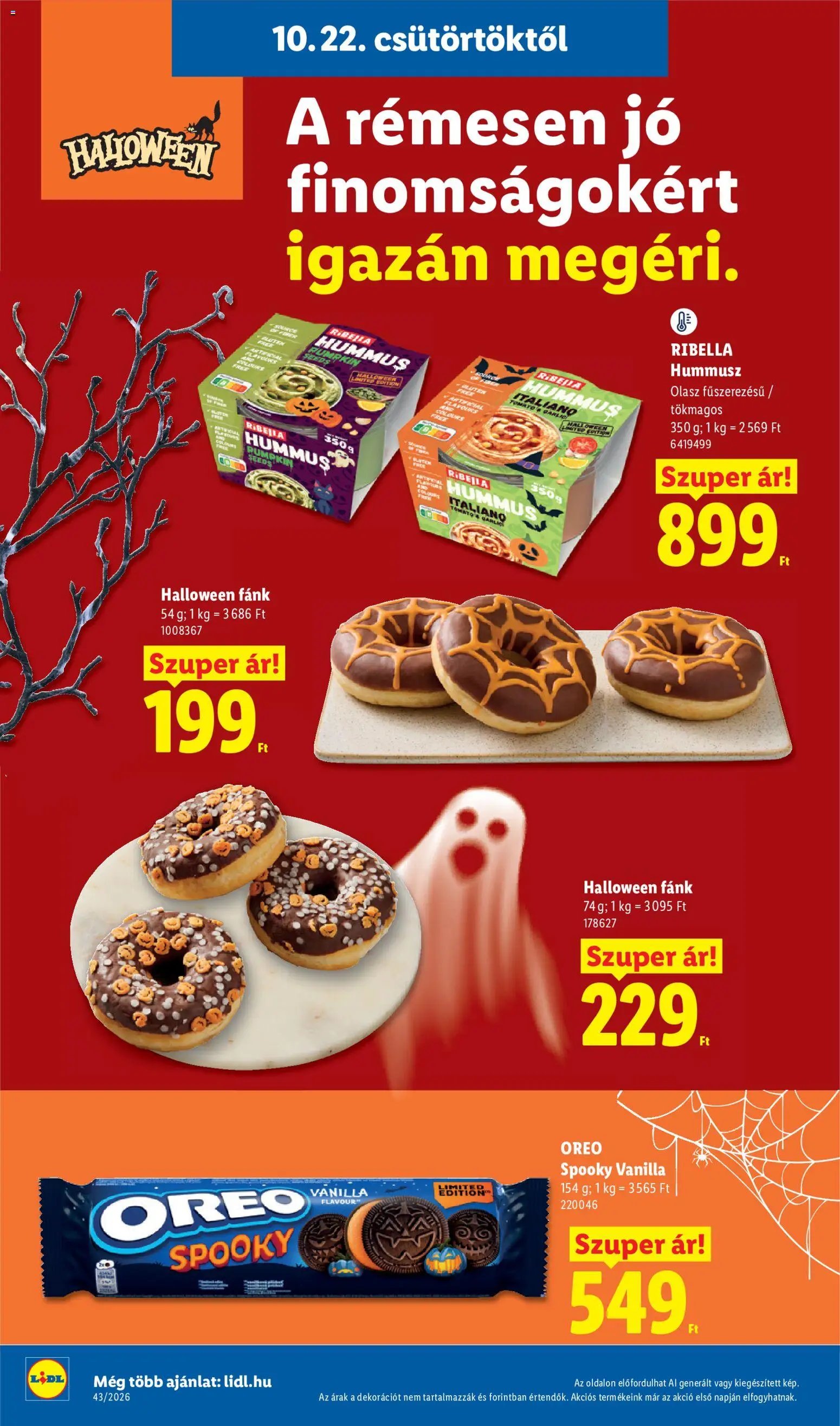 Lidl akciós ujság 2026.10.22. 🎃 HALLOWEEN 🧡
