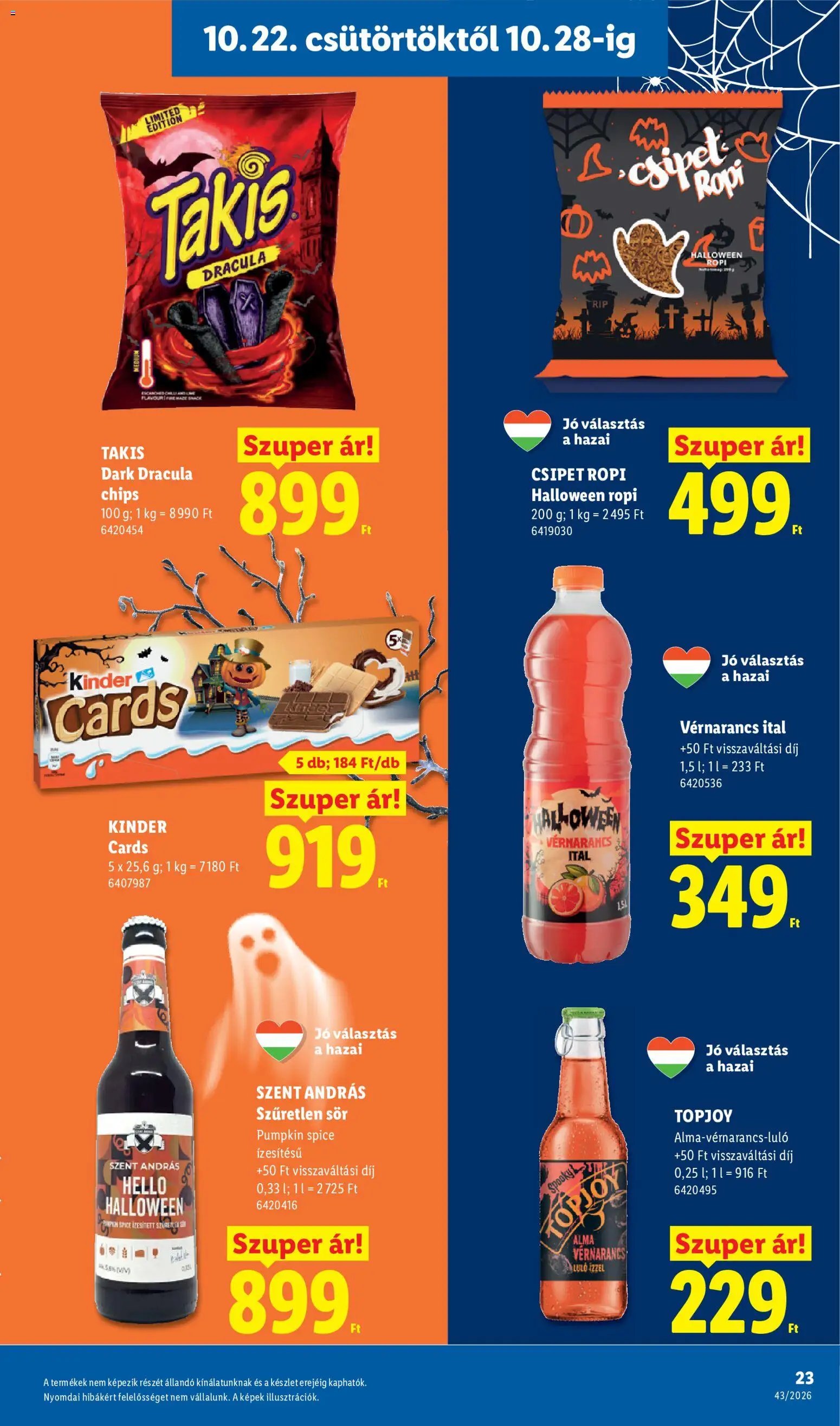 Lidl akciós ujság 2026.10.22. 🎃 HALLOWEEN 🧡