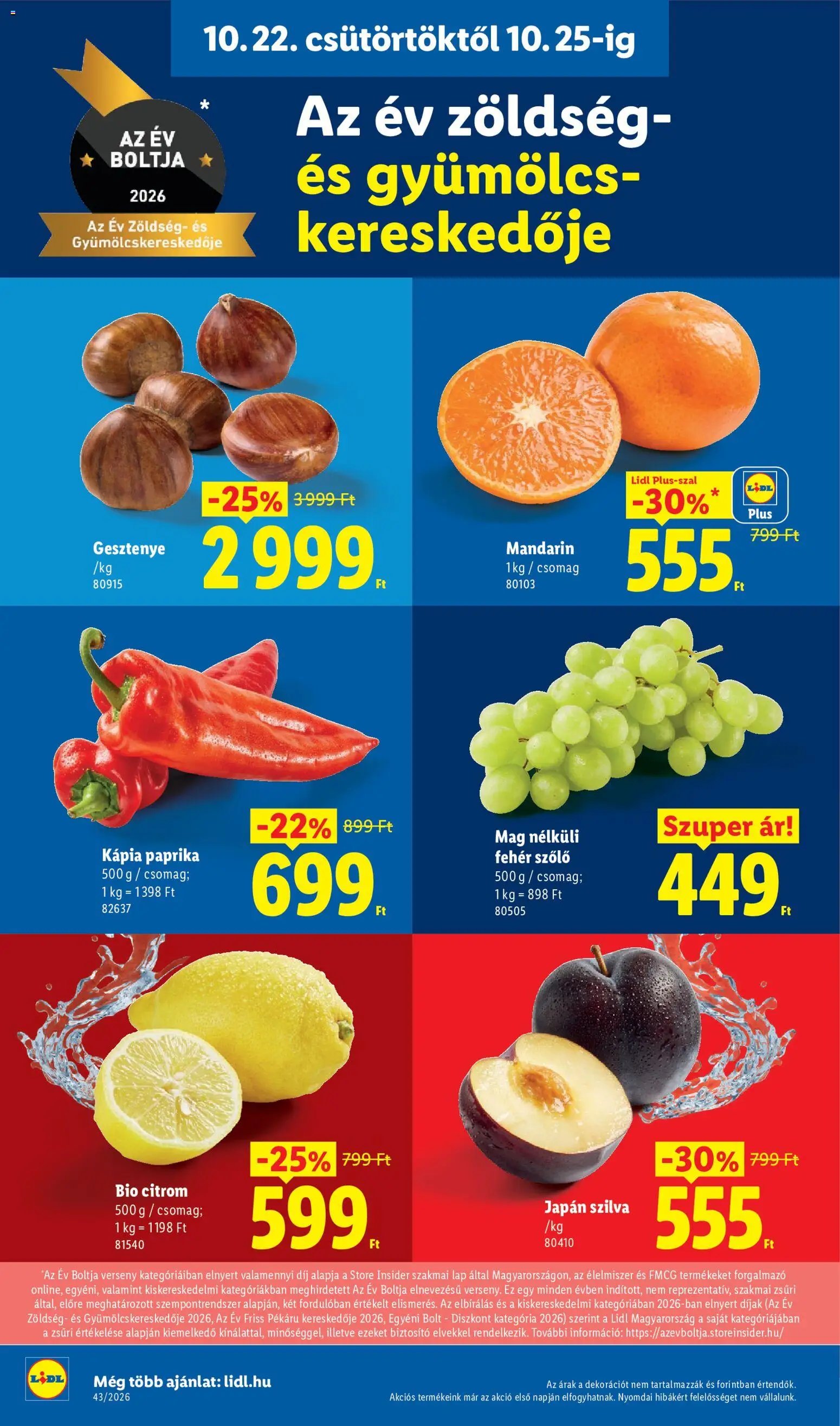 Lidl akciós ujság 2026.10.22. 🎃 HALLOWEEN 🧡