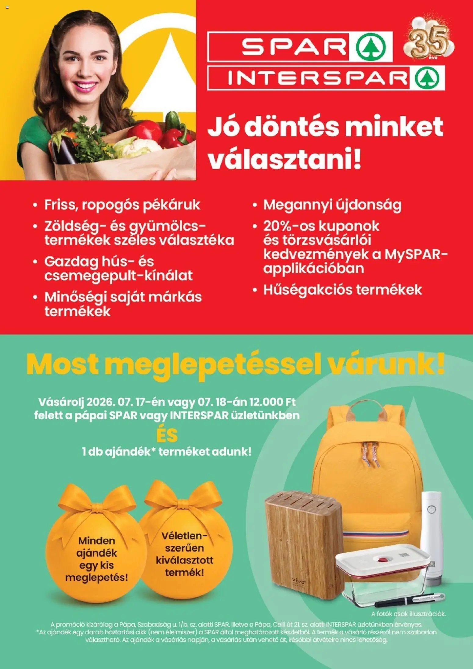 Spar újság 2026.07.16. Spar Pápa szórólap