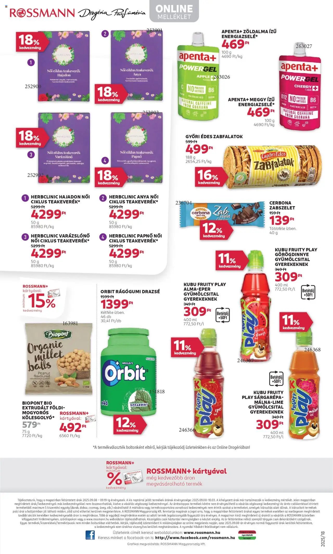 Rossmann újság 2025.09.08. Akciós újság Rossmann (2025-09-08 - 2025-09-19)